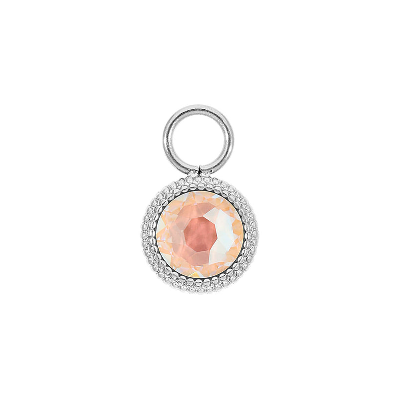 Fabero Flat Charm 0.4" - Silver ivory cream delite