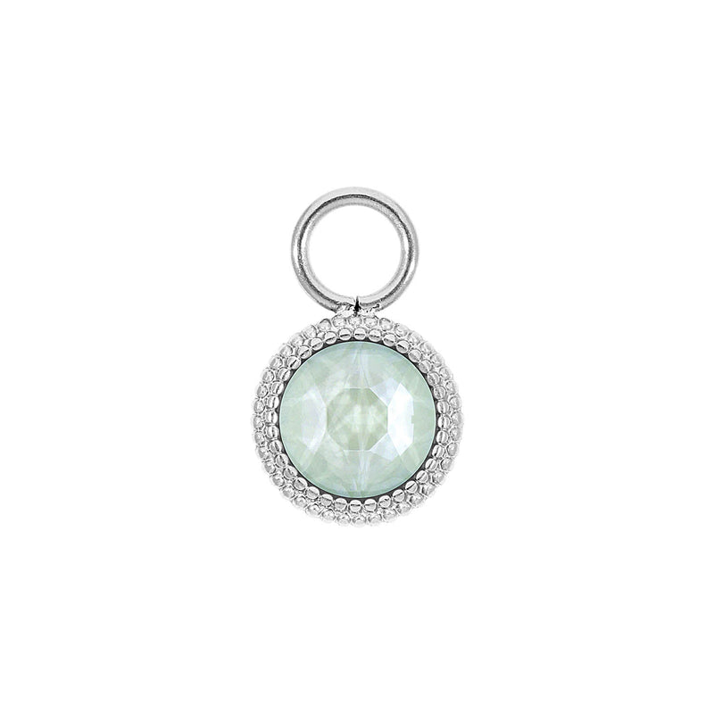 Fabero flat 0.4" charm - Silver