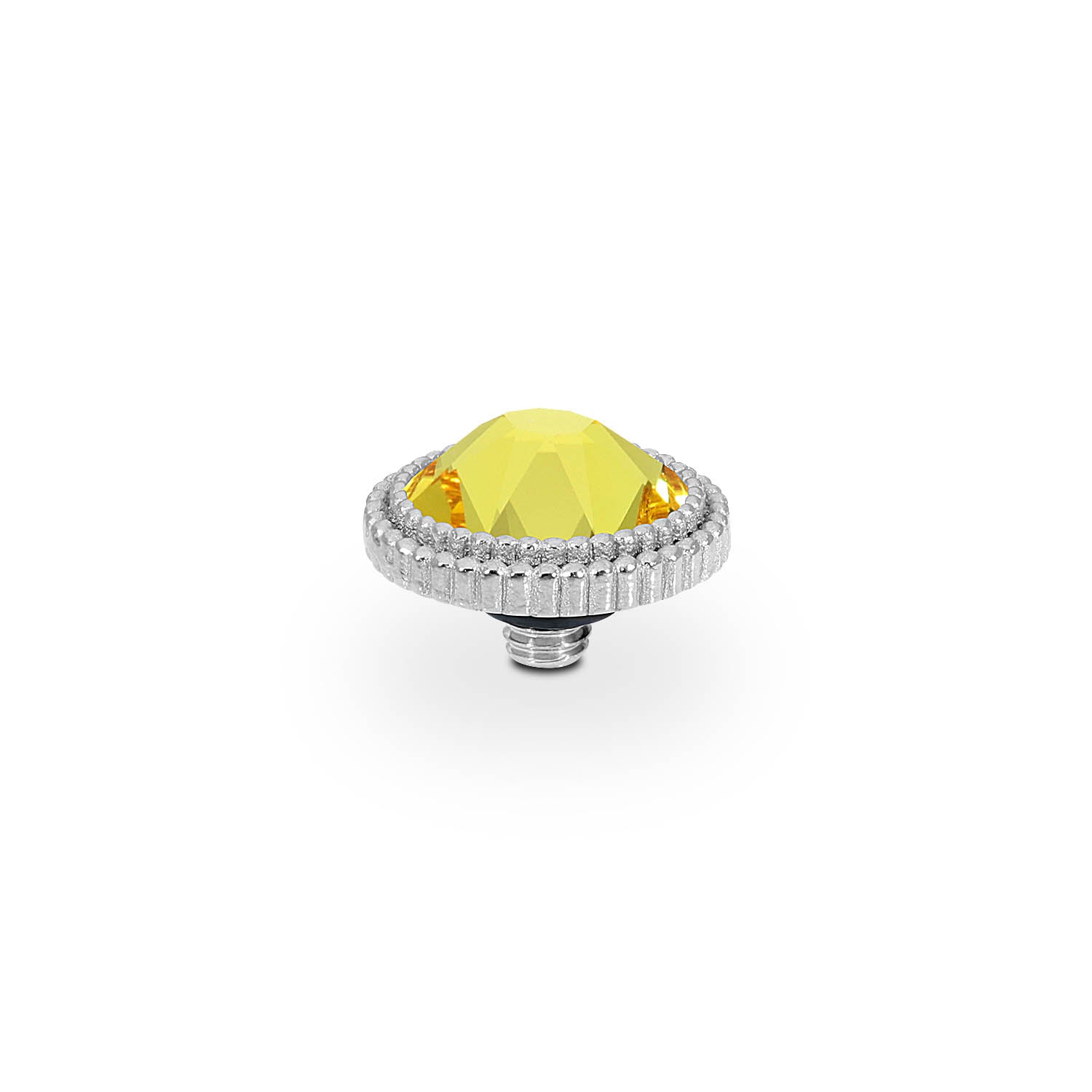 Fabero Flat Top 0.4" - Silver light topaz