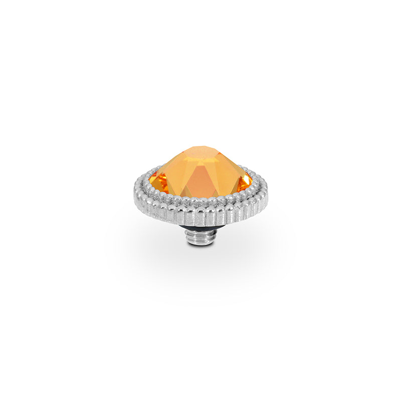 Fabero Flat Top 0.4" - Silver Crystal Mango Ignite