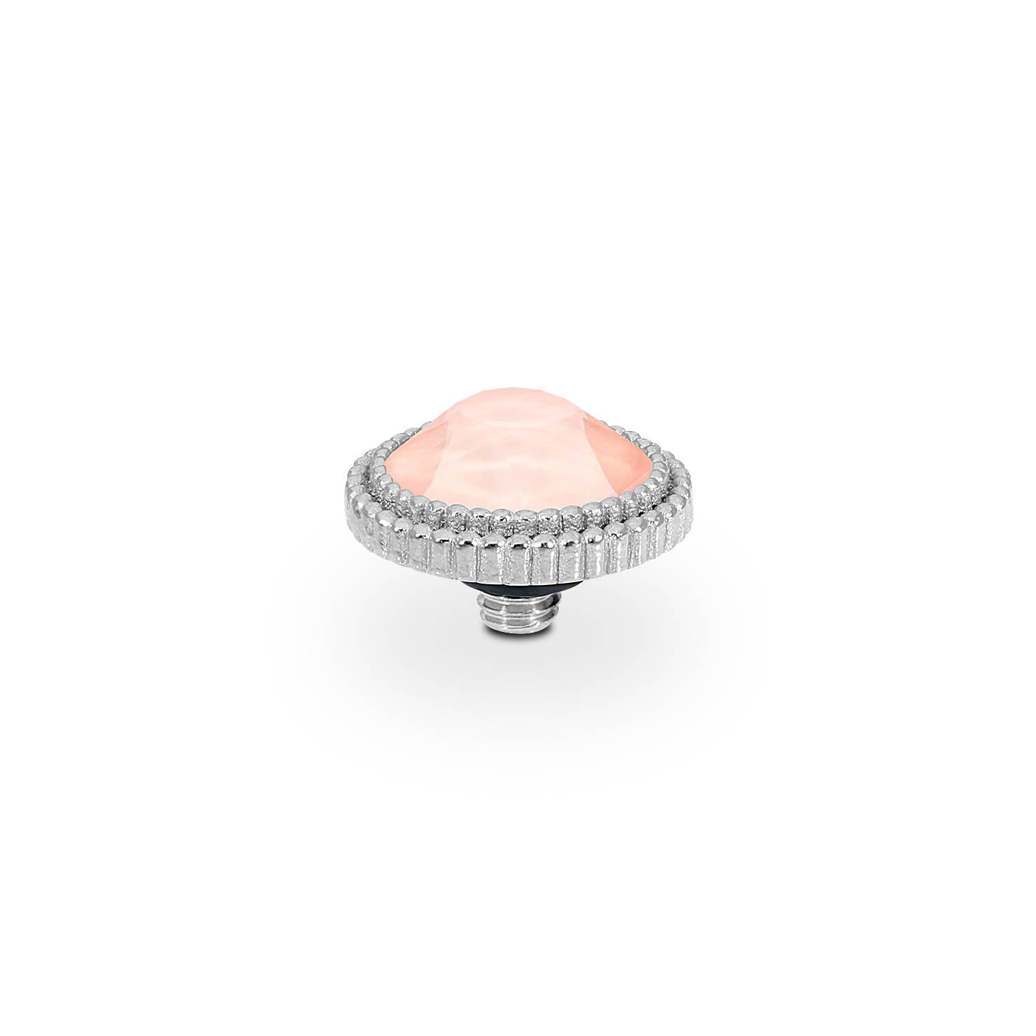 Fabero Flat Top 0.4" - Silver Crystal Flamingo Ignite