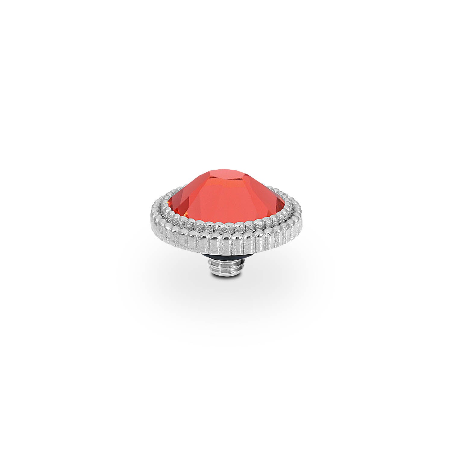 Fabero Flat Top 0.4" - Silver padparadscha