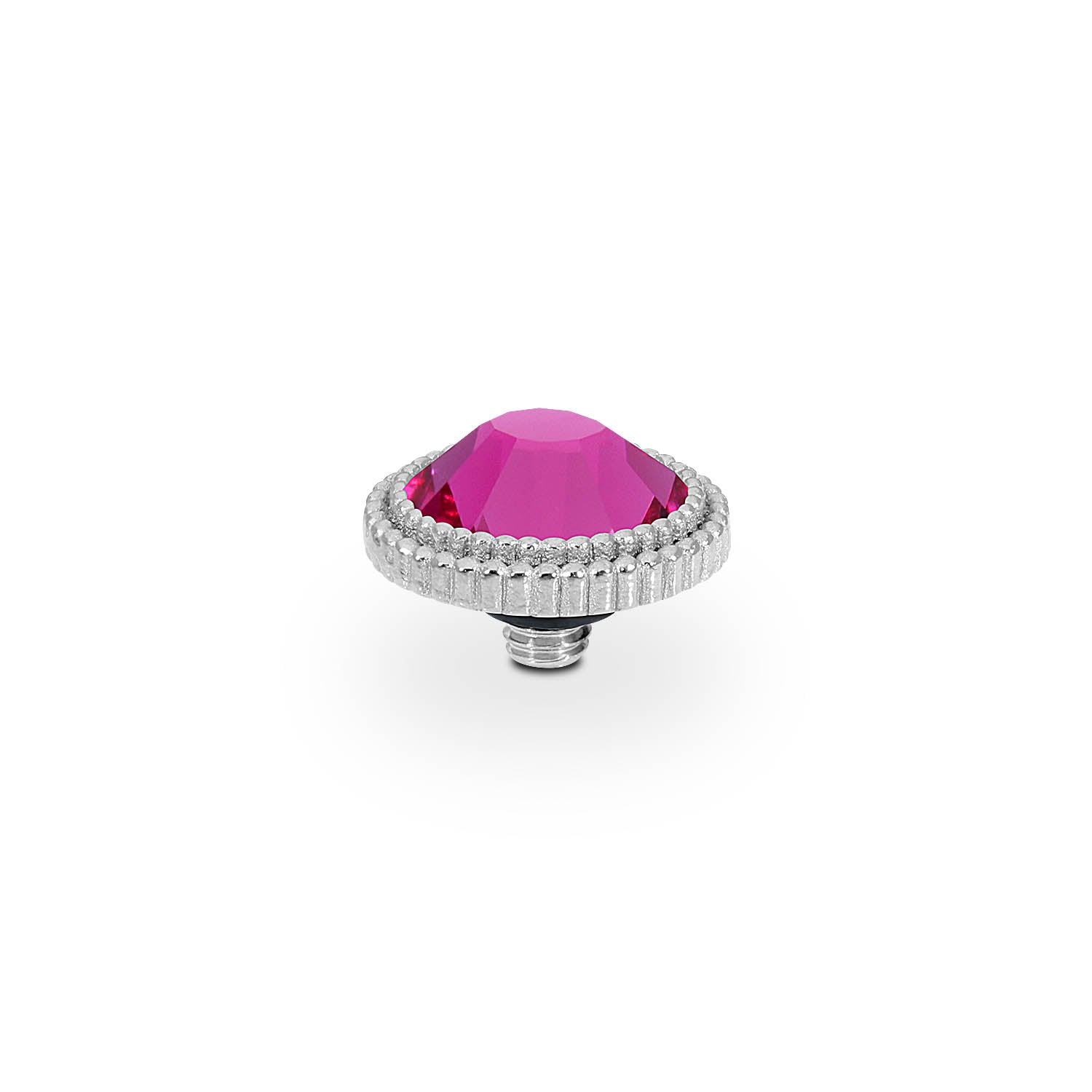 Fabero Flat Top 0.4" - Silver fuchsia
