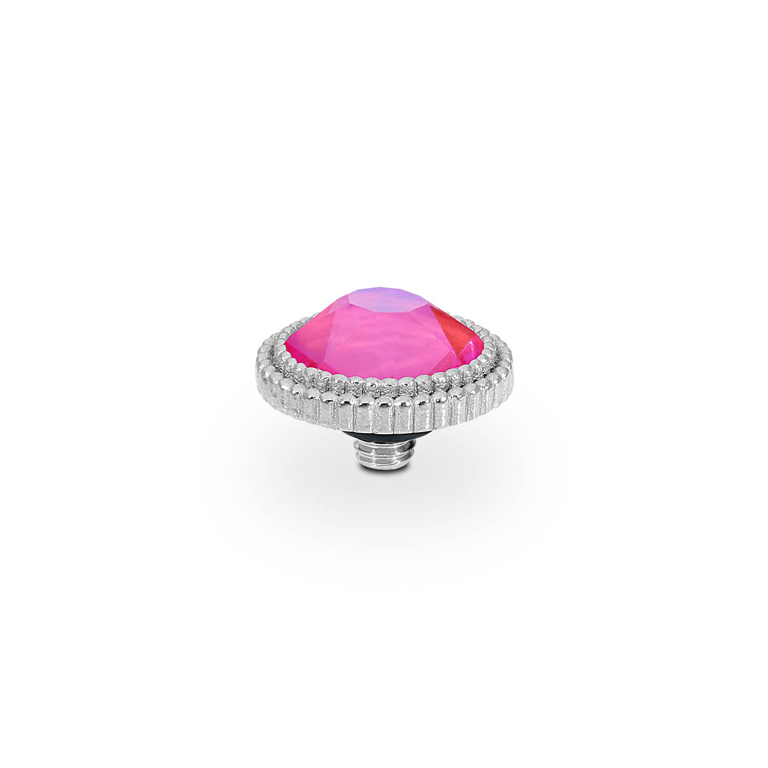 Fabero Flat Top 0.4" - Silver lotus pink delite