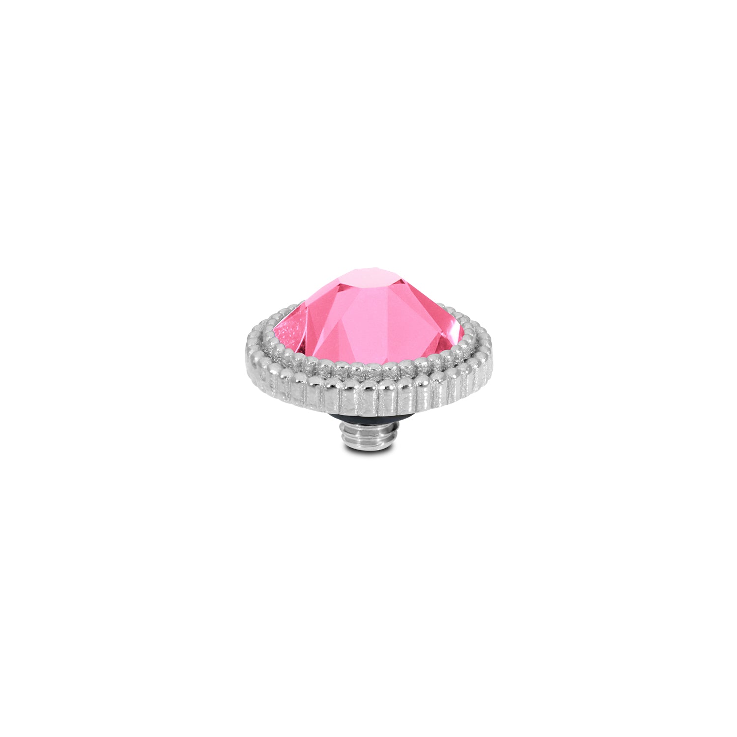 Fabero Flat Top 0.4" - Silver Crystal Dahlia Ignite