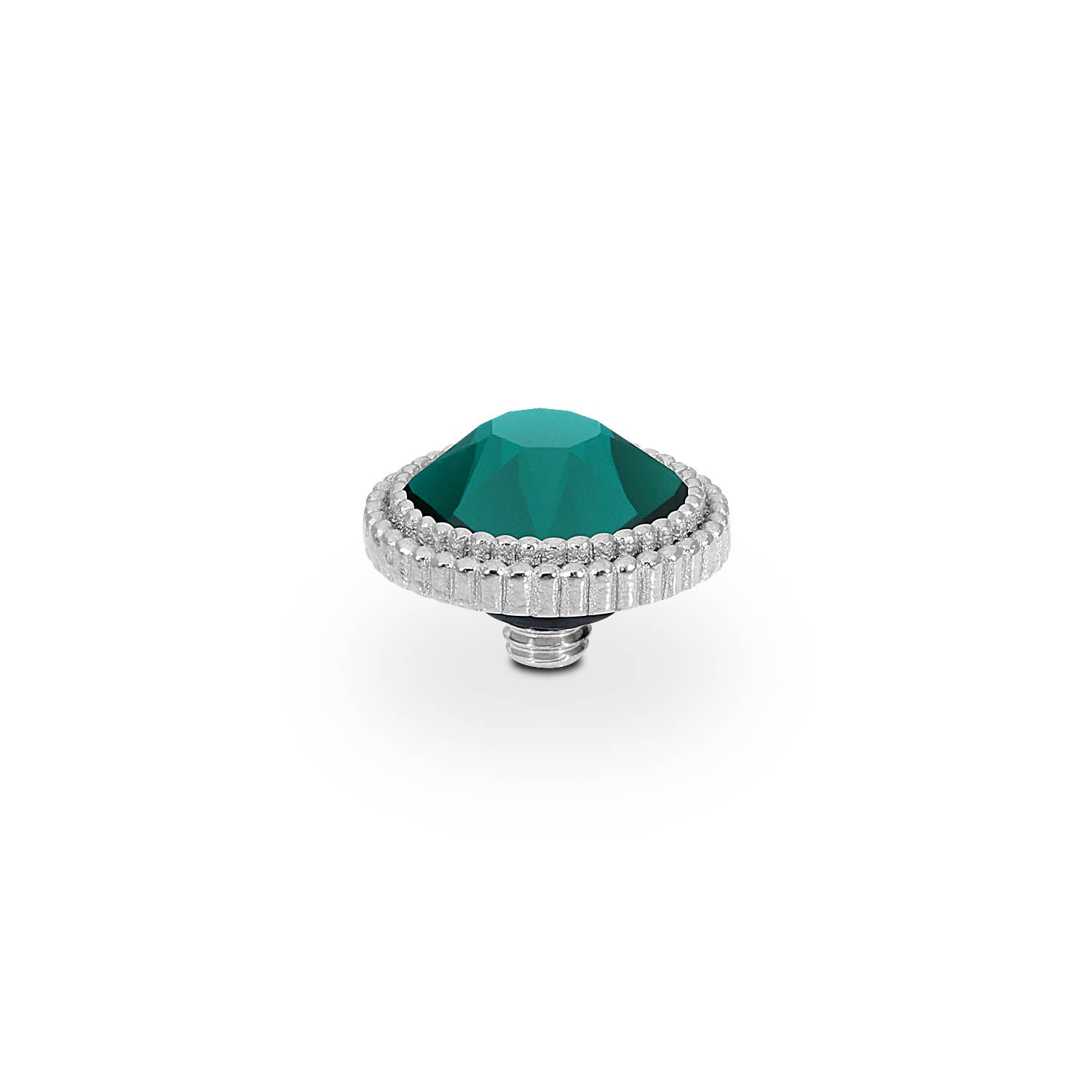 Fabero Flat Top 0.4" - Silver emerald