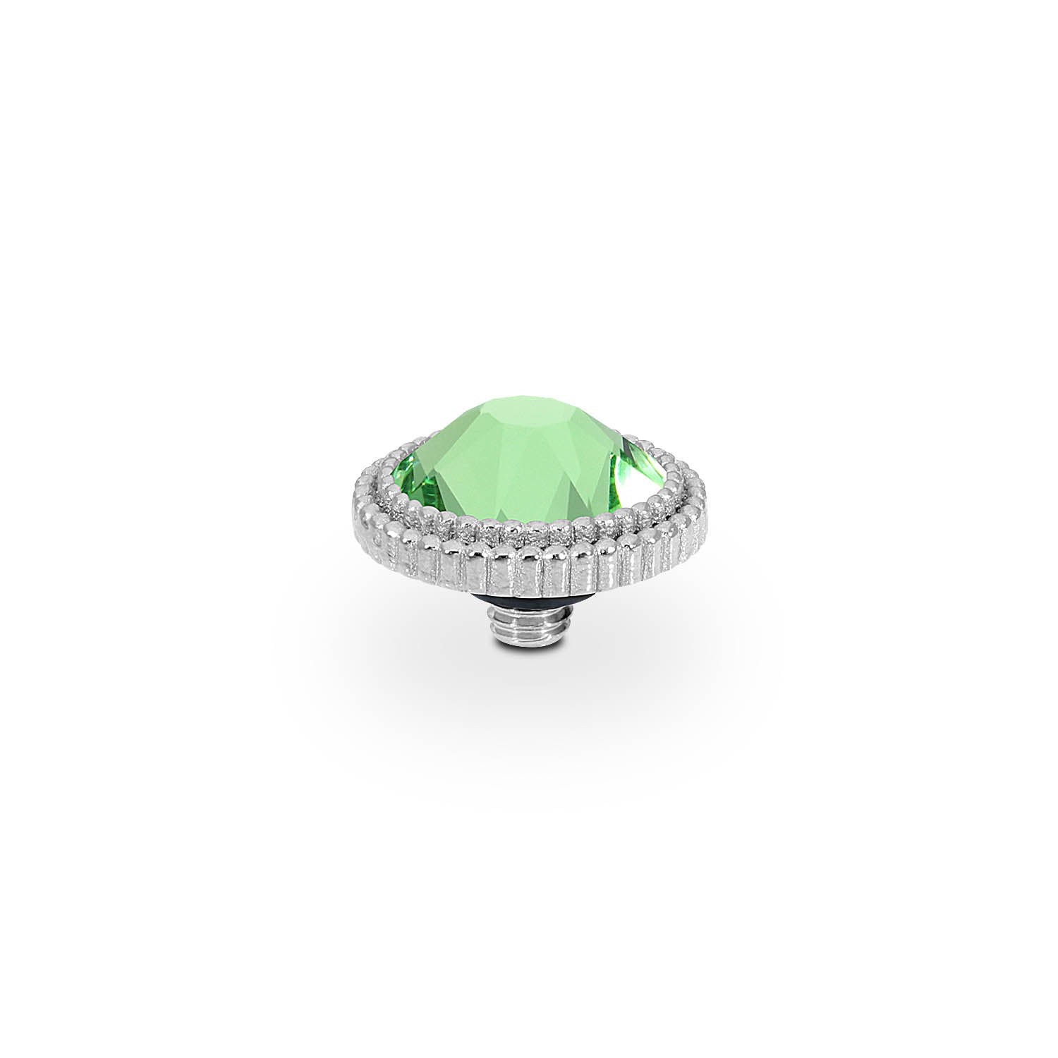 Fabero Flat Top 0.4" - Silver peridot