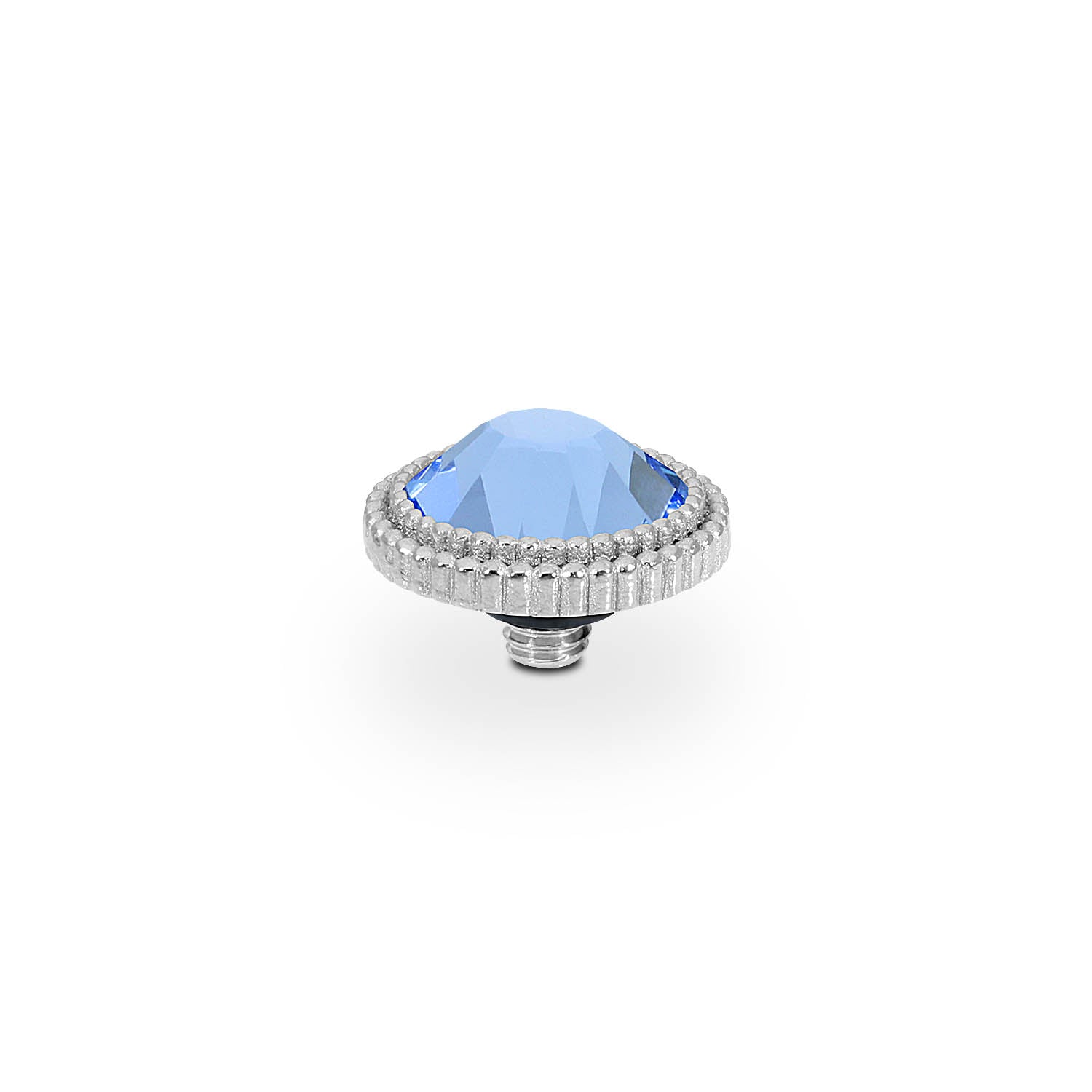 Fabero Flat Top 0.4" - Silver light sapphire