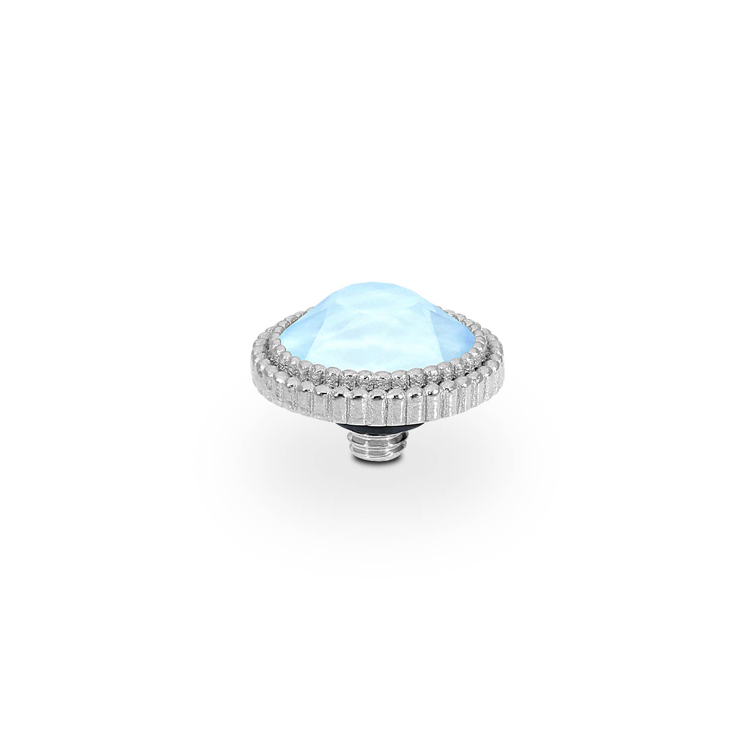 Fabero Flat Top 0.4" - Silver crystal sky ignite