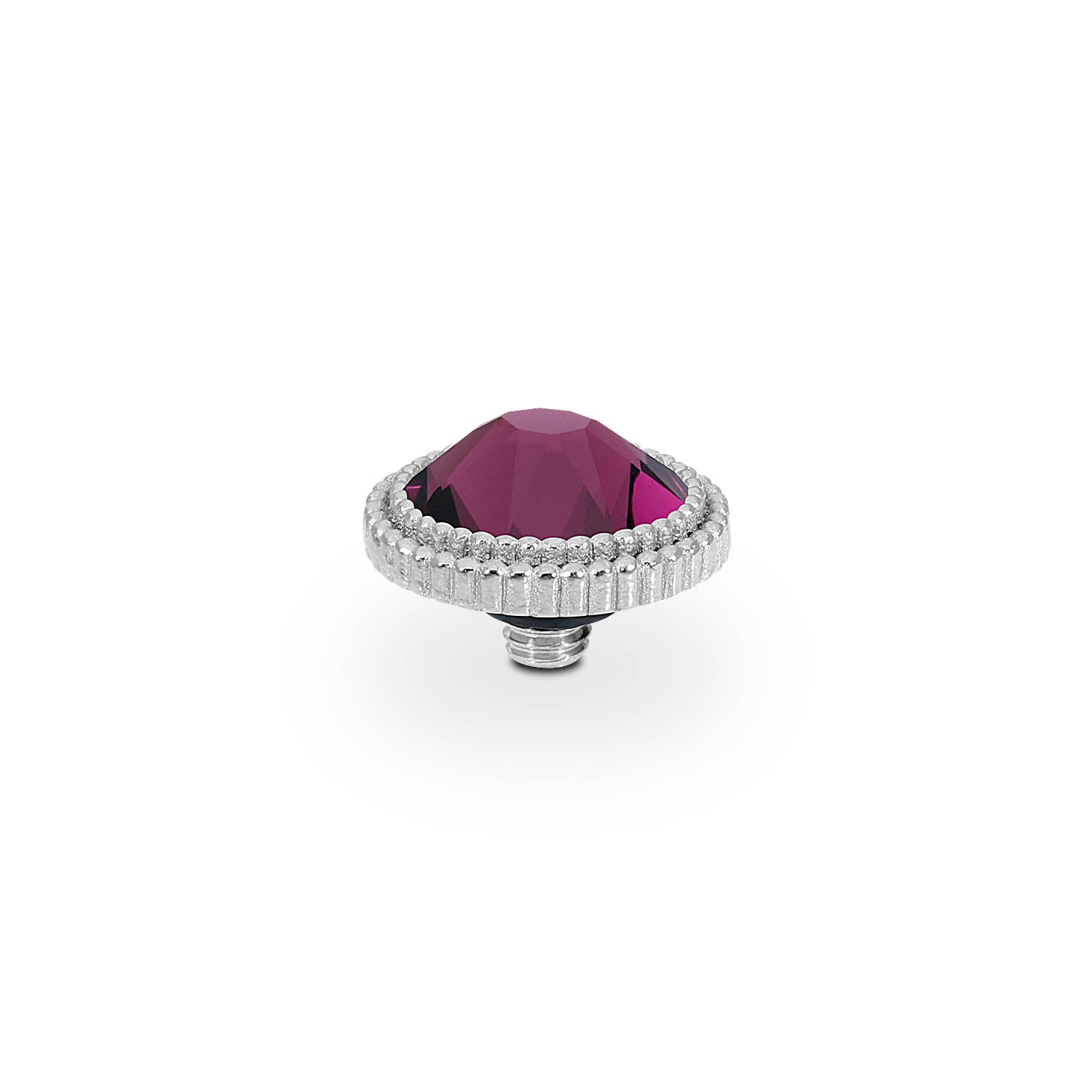 Fabero Flat Top 0.4" - Silver amethyst