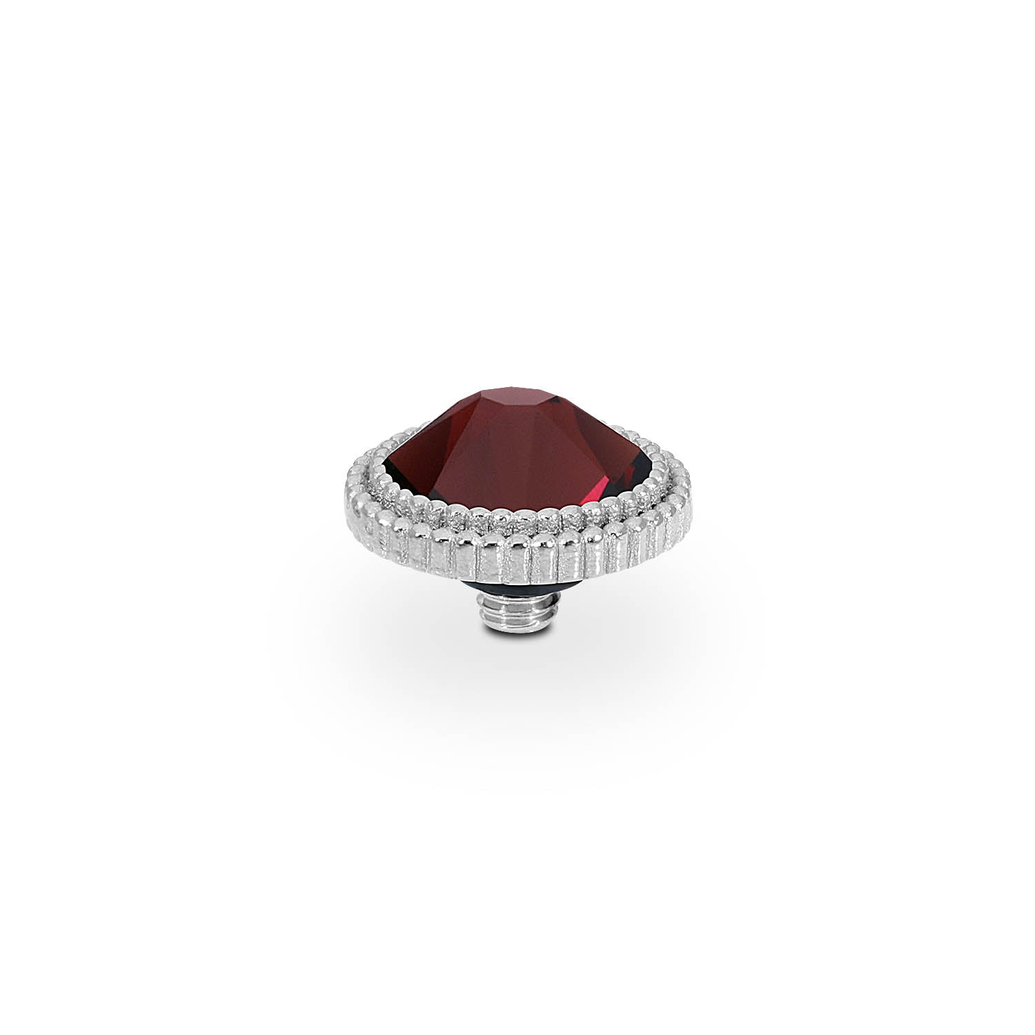 Fabero Flat Top 0.4" - Silver Burgundy
