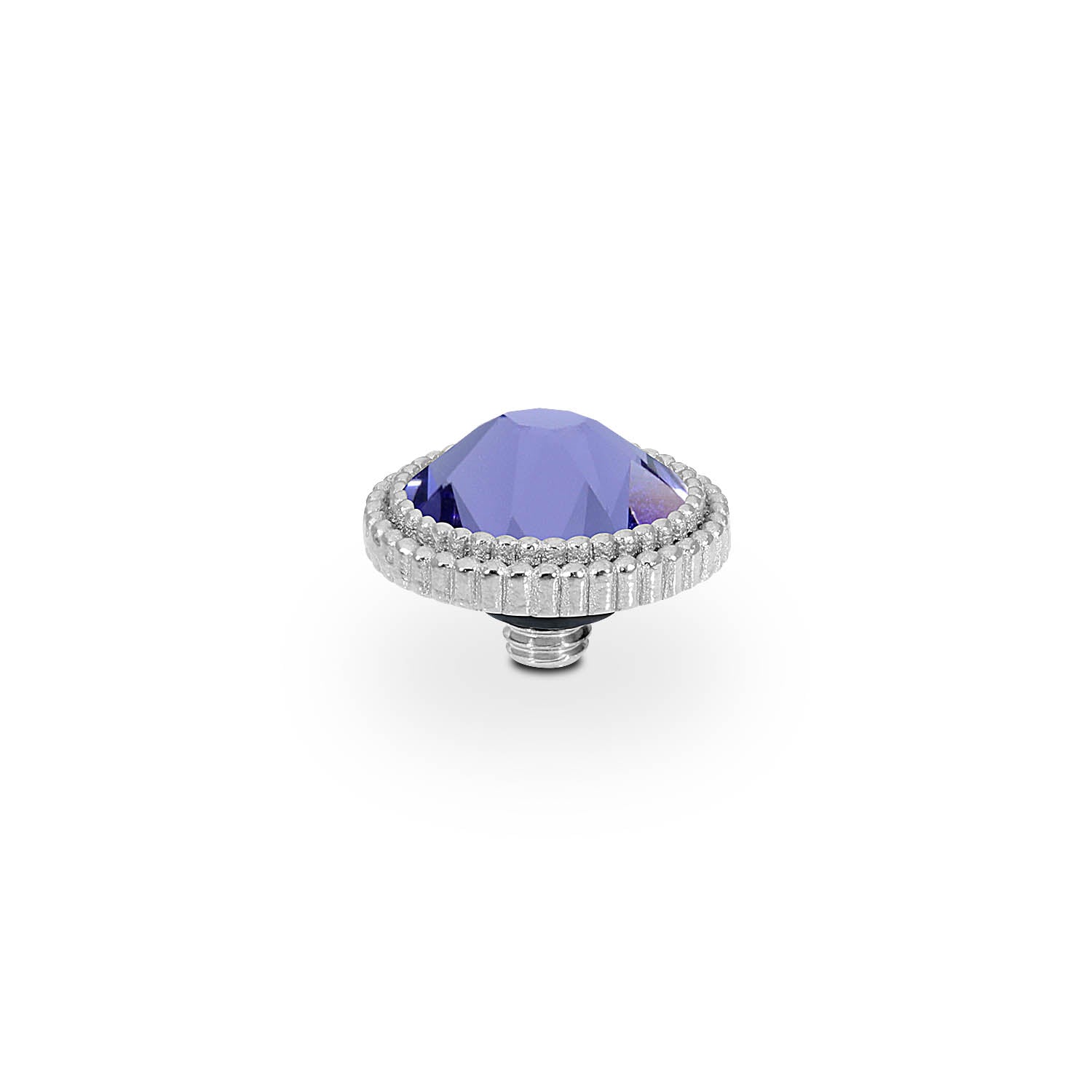 Fabero Flat Top 0.4" - Silver tanzanite