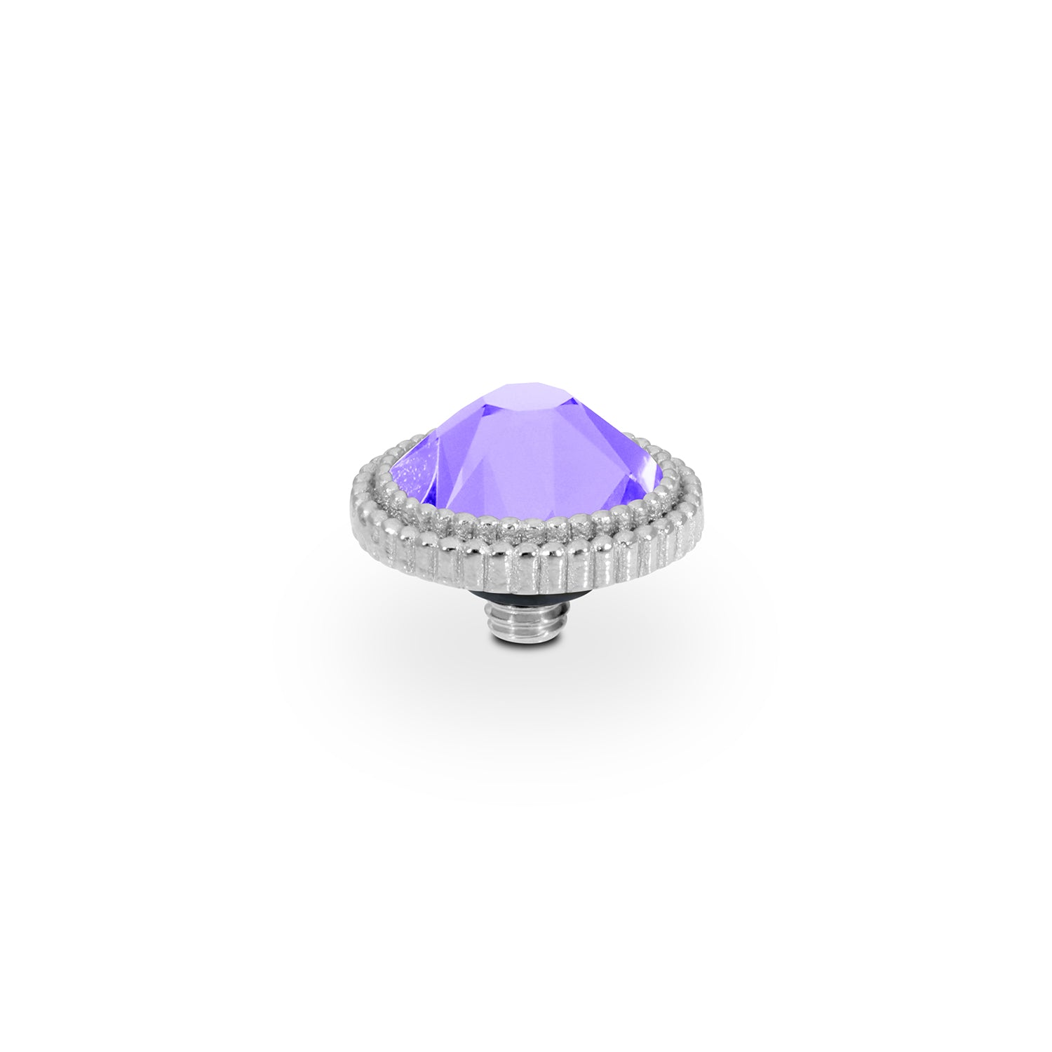 Fabero Flat Top 0.4" - Silver Crystal Purple Ignite