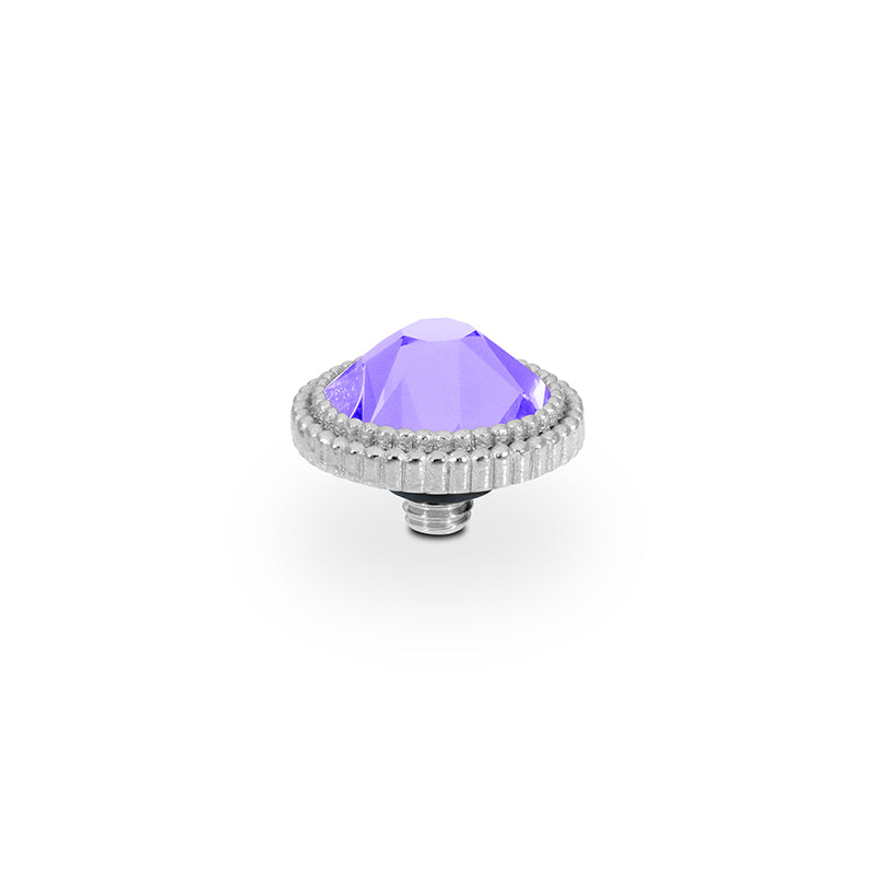 Fabero Flat Top 0.4" - Silver Crystal Purple Ignite