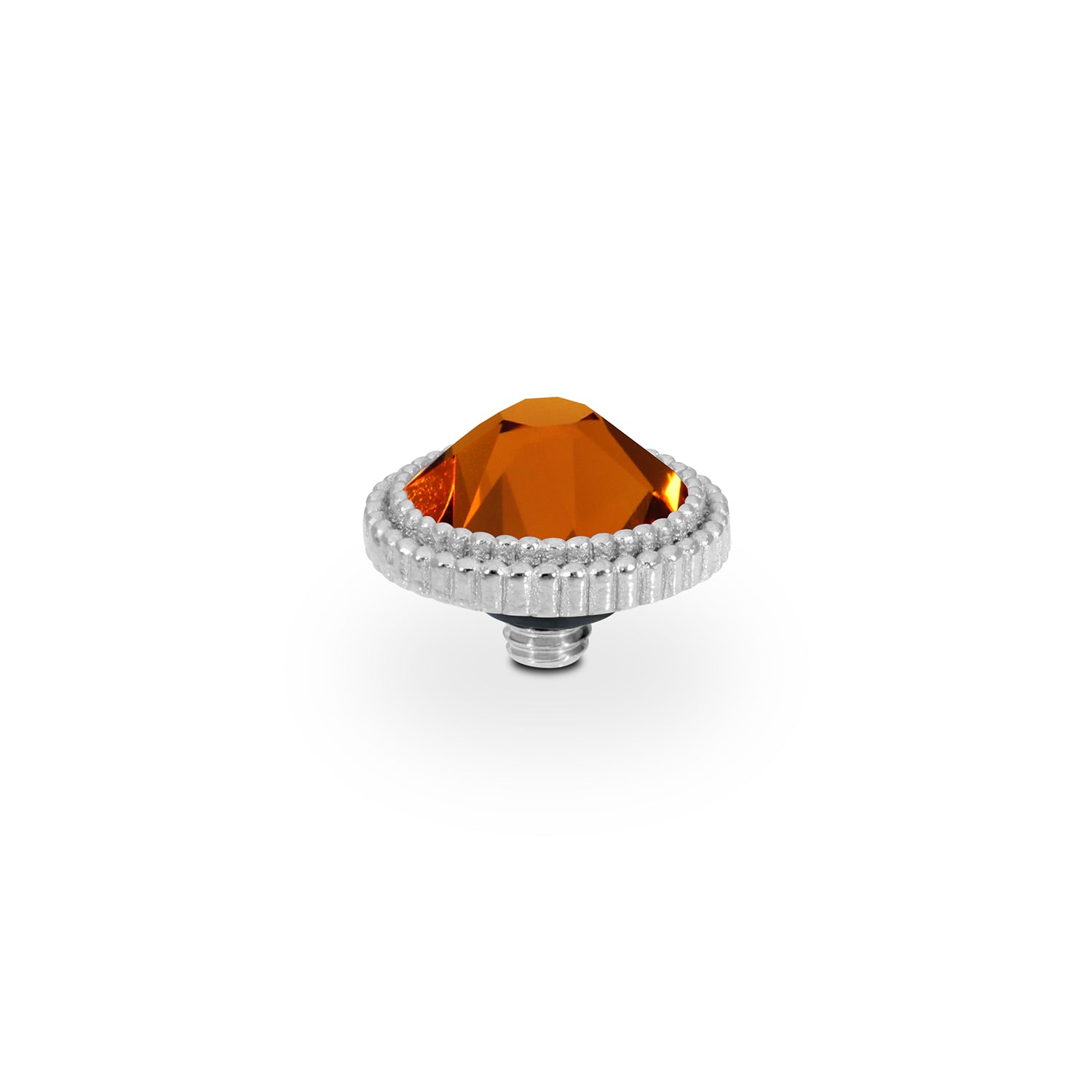 Fabero Flat Top 0.4" - Silver Smoked Topaz