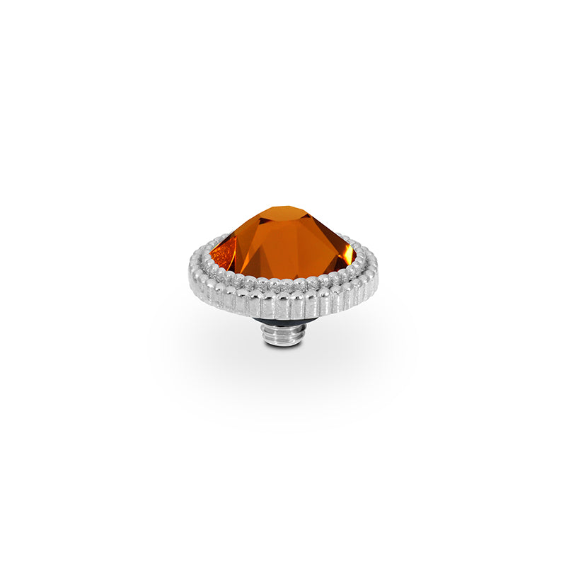 Fabero Flat Top 0.4" - Silver Smoked Topaz