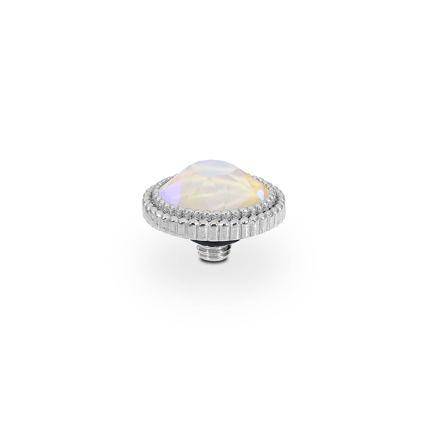 Fabero Flat Top 0.4" - Silver ivory cream delite