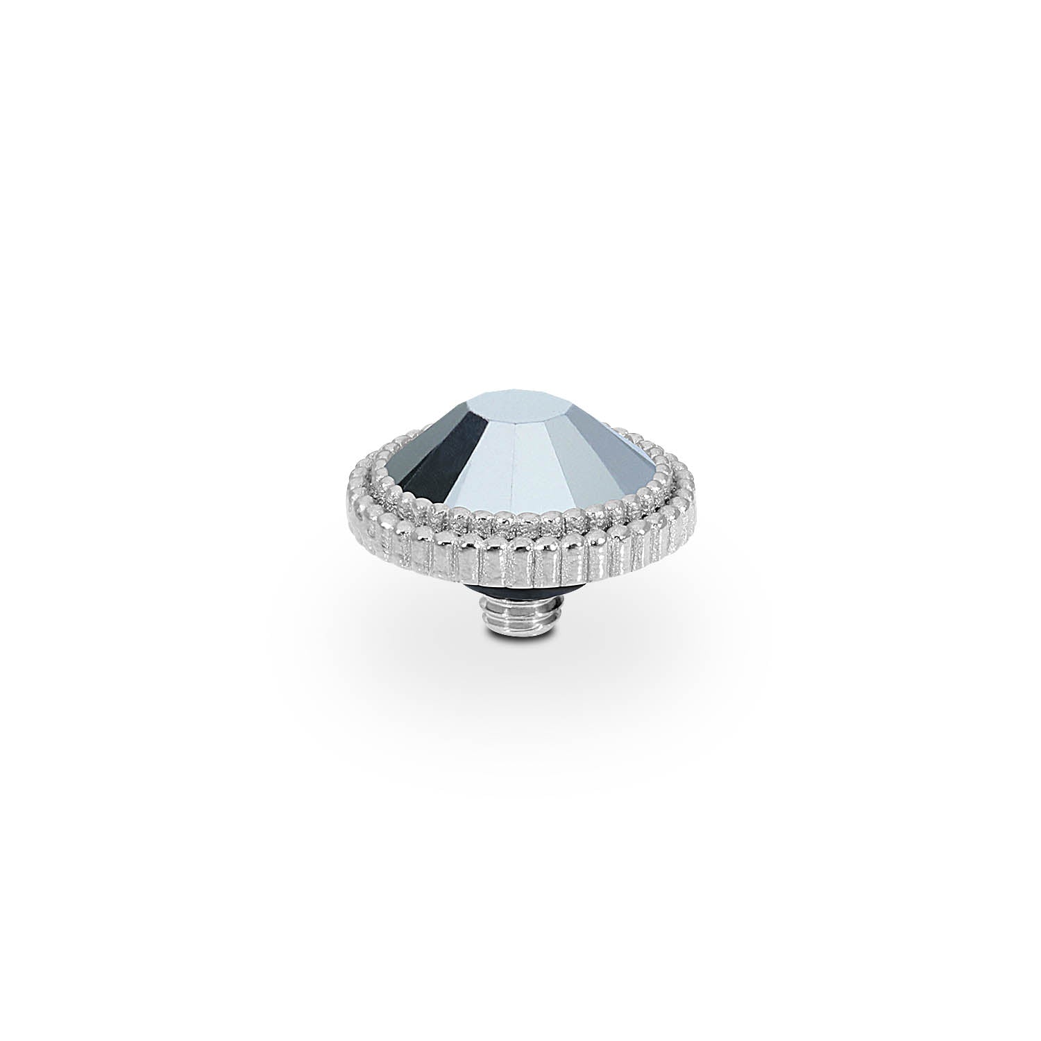 Fabero Flat Top 0.4" - Silver crystal labrador