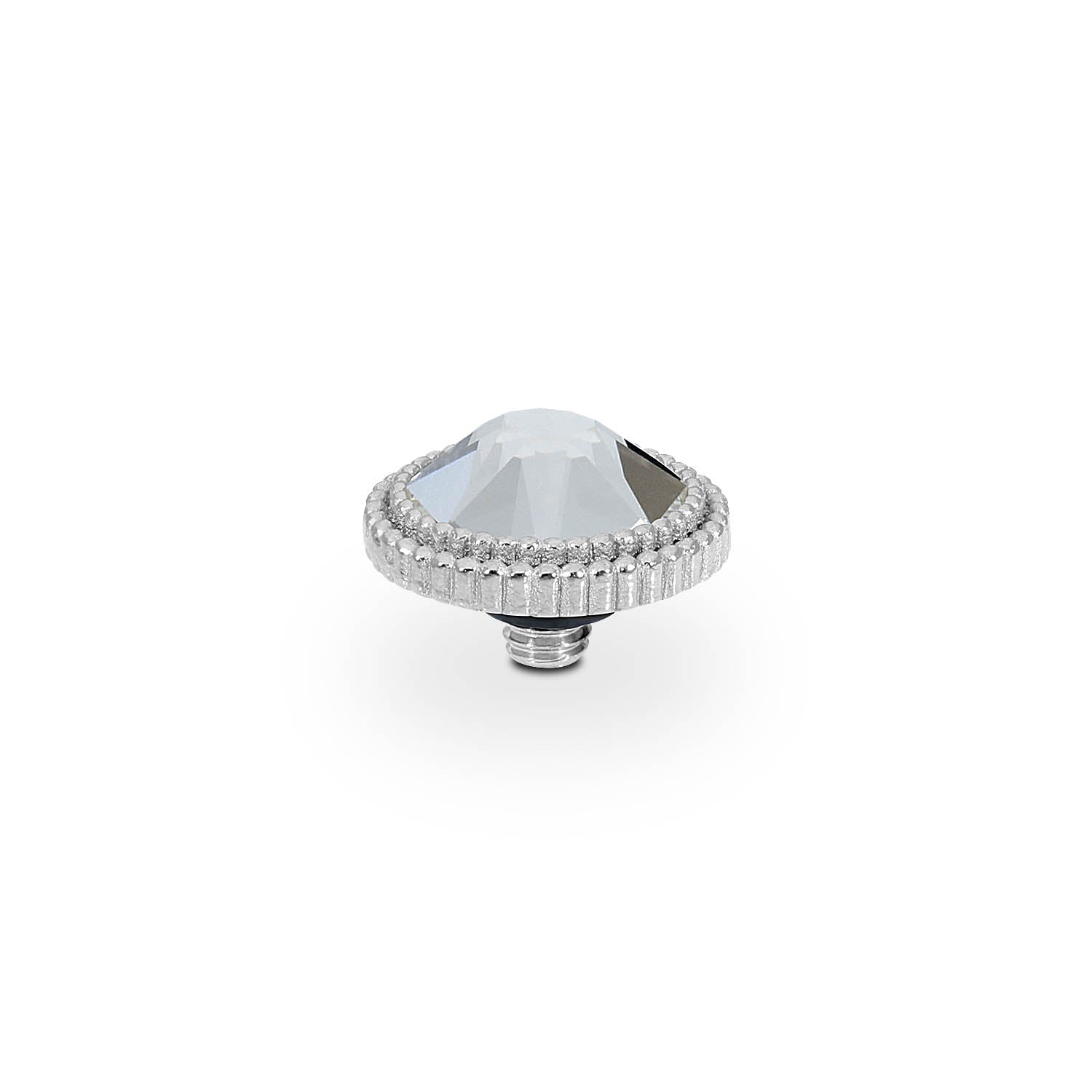 Fabero Flat Top 0.4" - Silver crystal