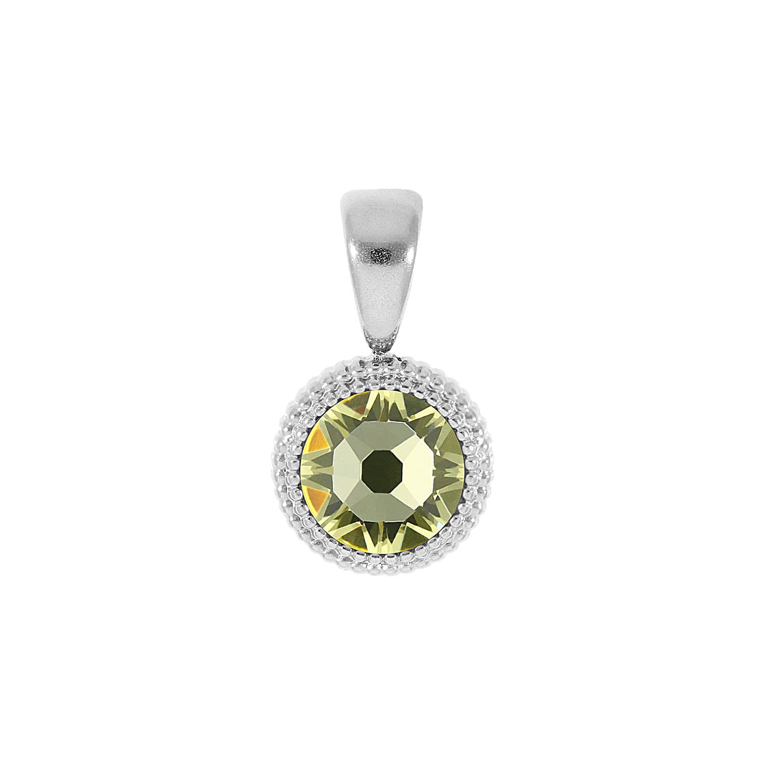 Fabero Flat Pendant 0.4" - Silver Jonquil