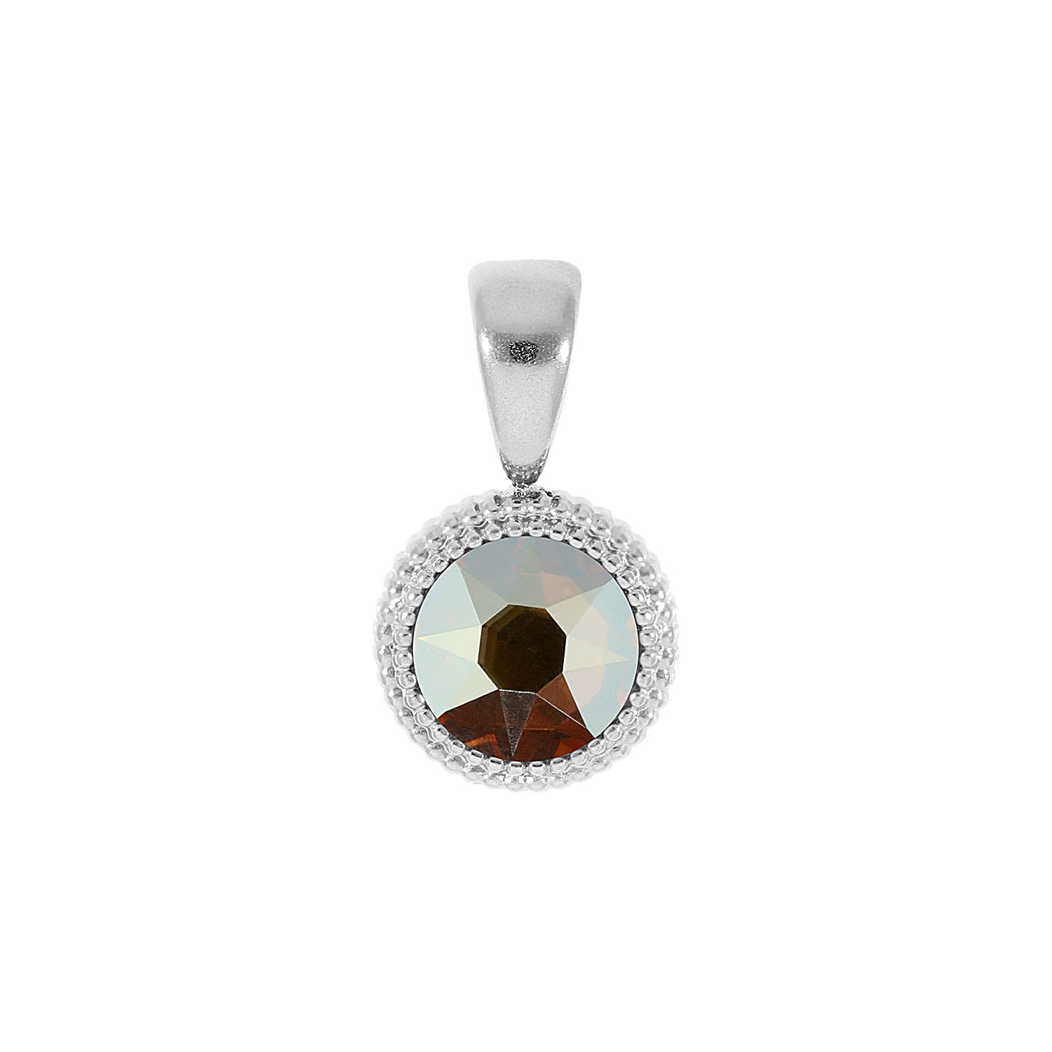 Fabero Flat Pendant 0.4" - Silver metallic sunshine