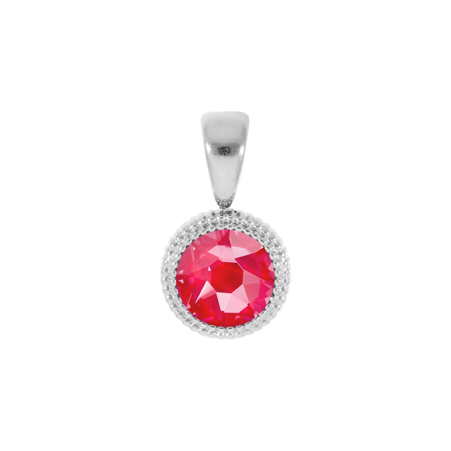Fabero Flat Pendant 0.4" - Silver