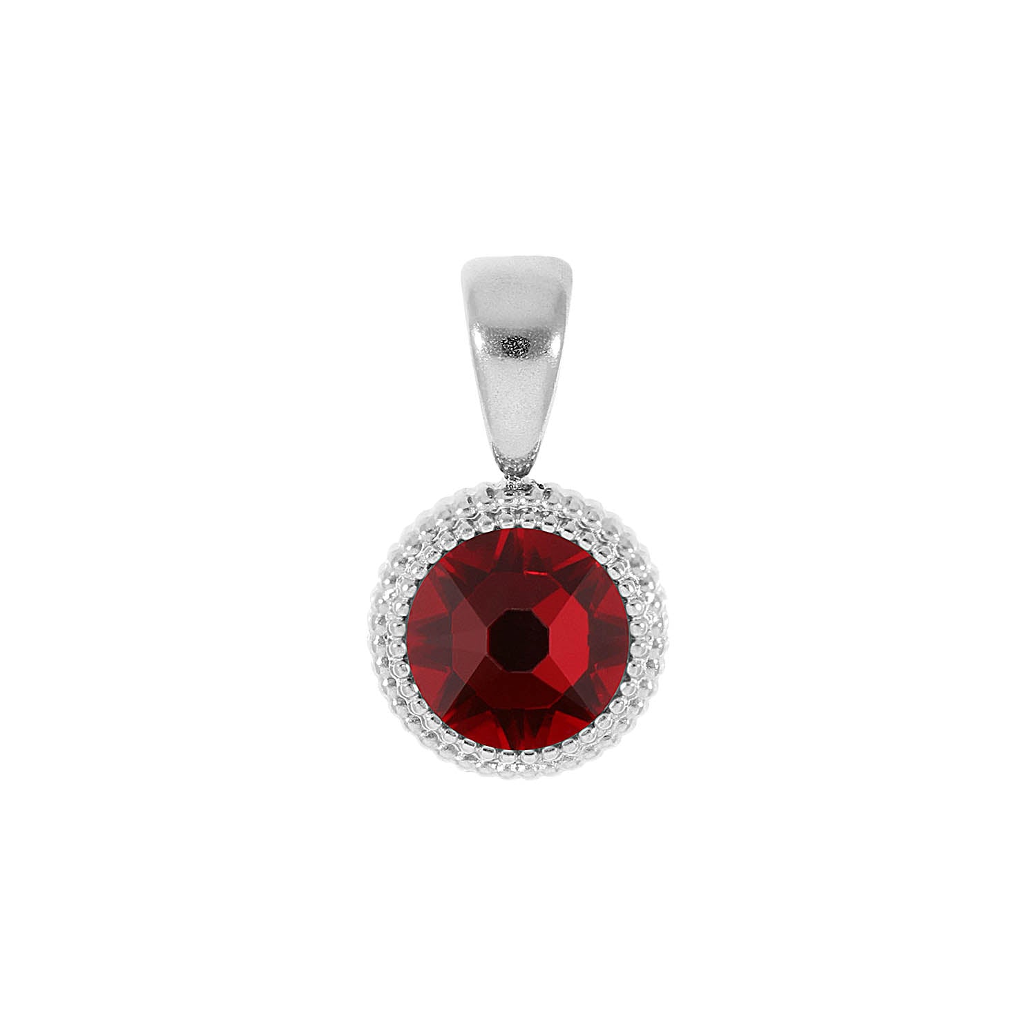 Fabero Flat Pendant 0.4" - Silver Siam