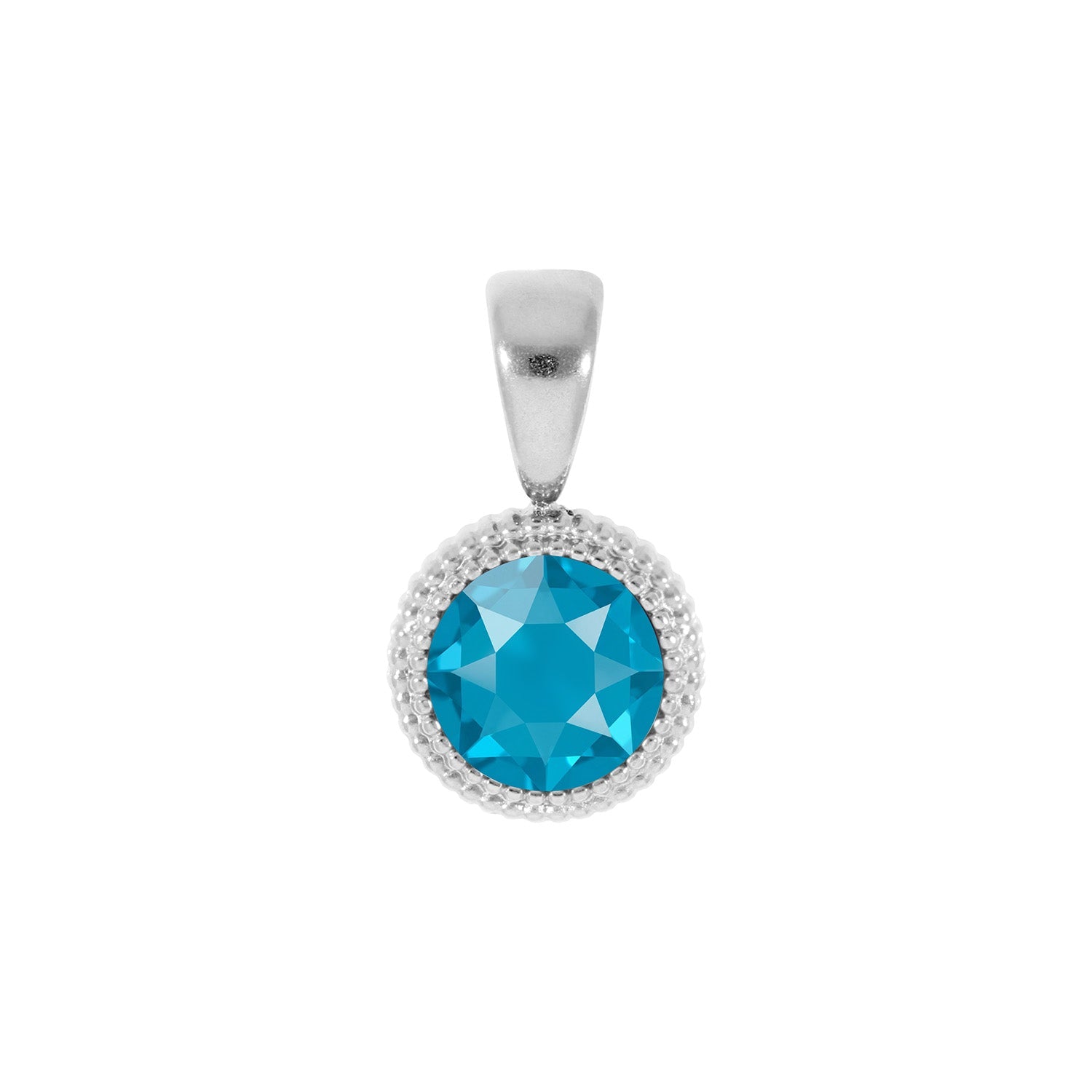 Fabero Flat Pendant 0.4" - Silver