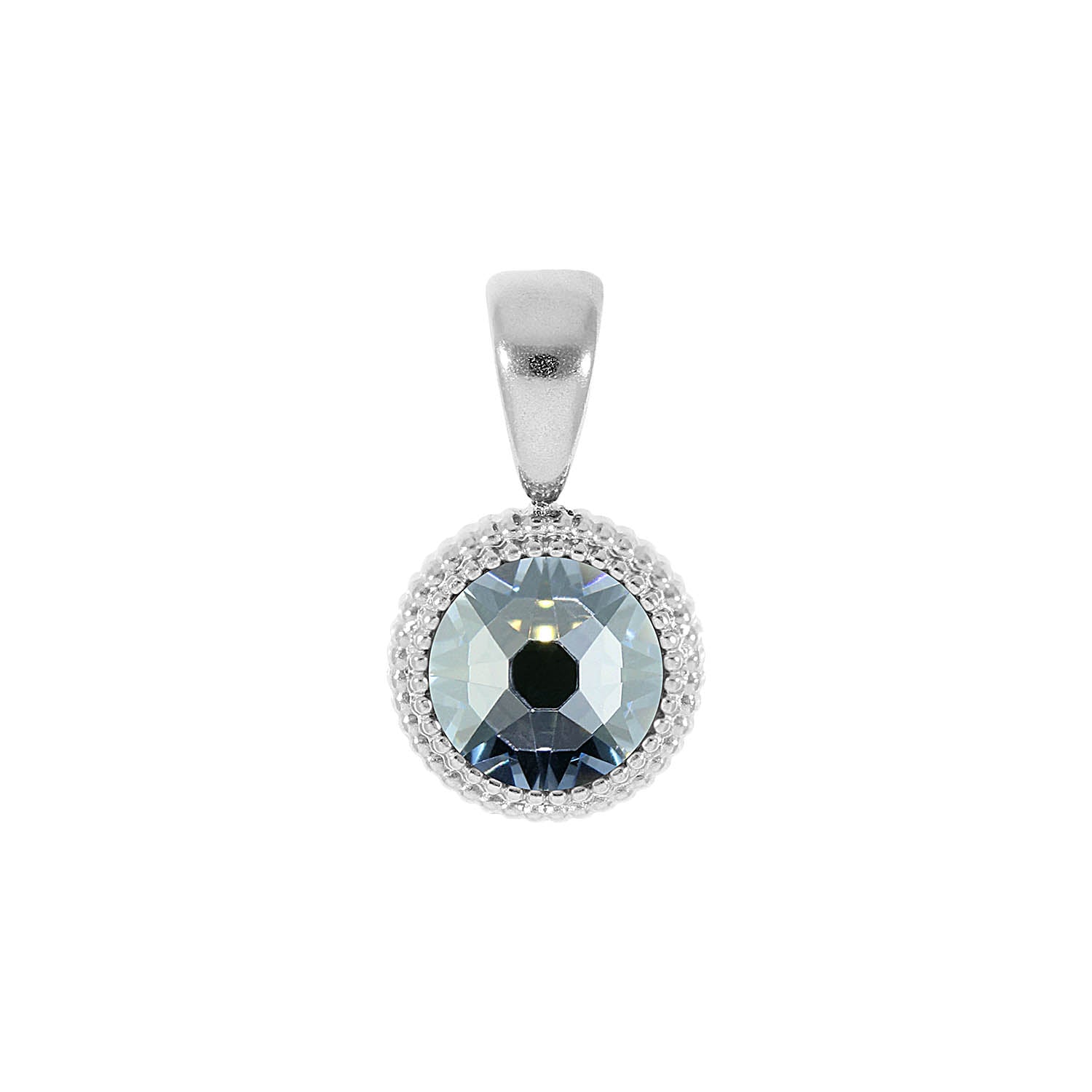 Fabero Flat Pendant 0.4" - Silver blue shade