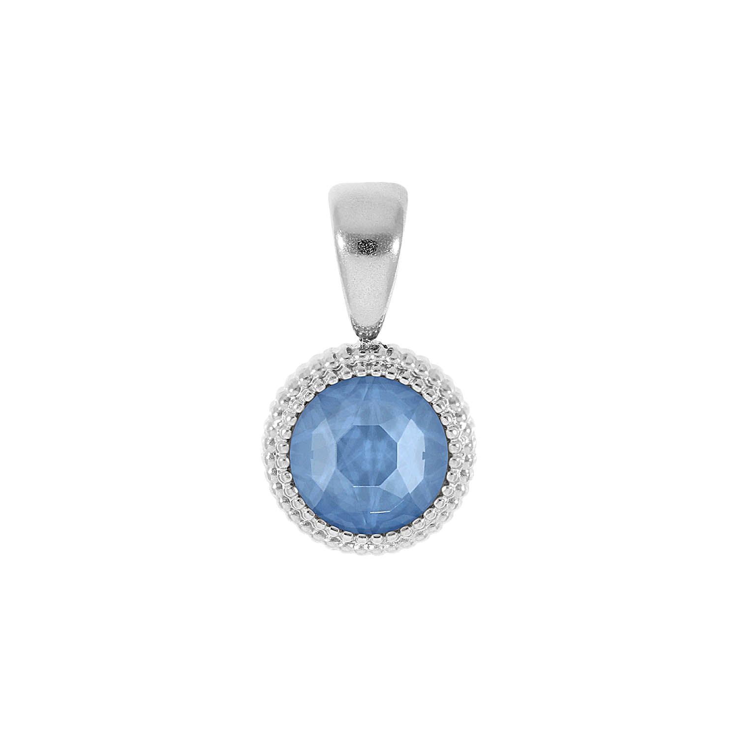Fabero Flat Pendant 0.4" - Silver