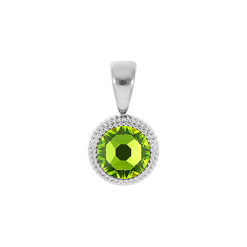 Fabero Flat Pendant 0.4" - Silver Citrus Green