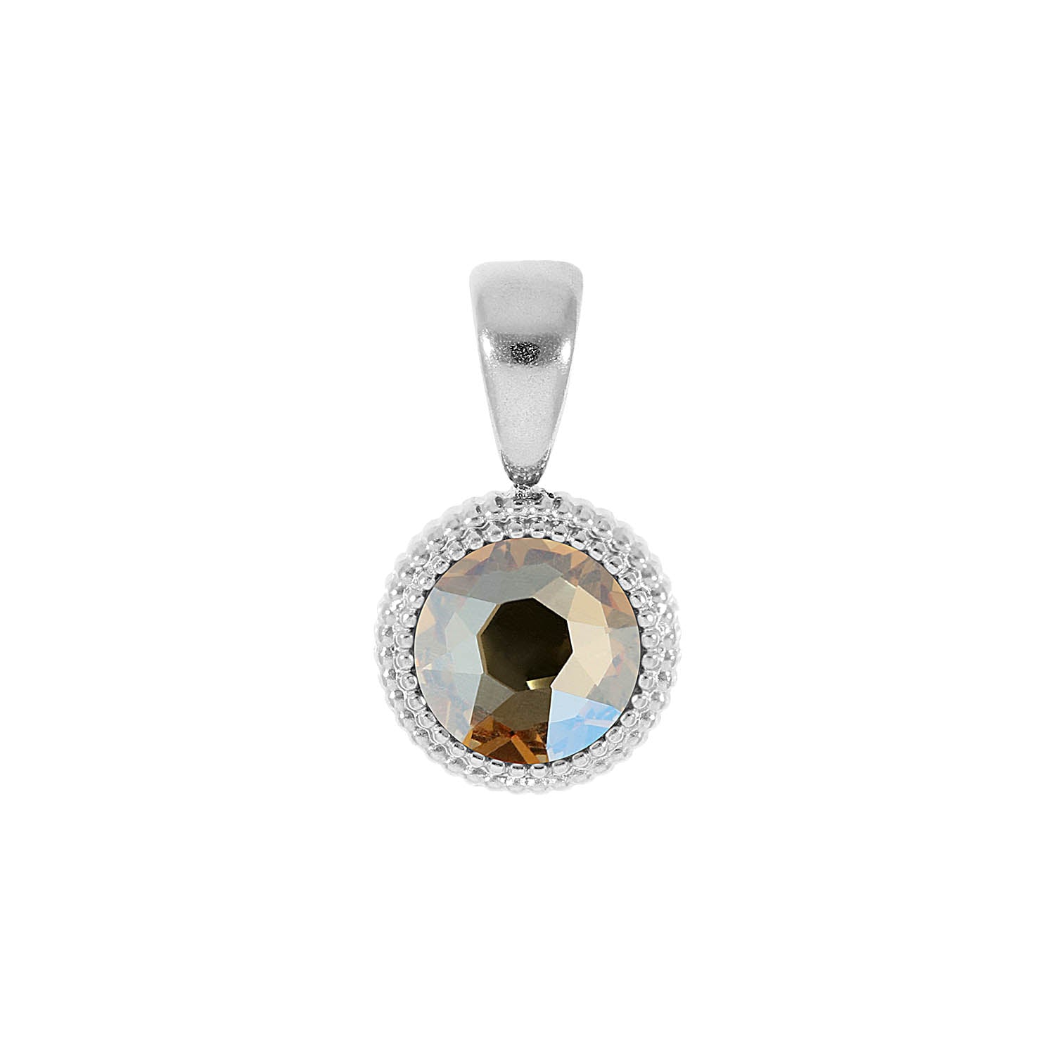 Fabero Flat Pendant 0.4" - Silver golden shadow