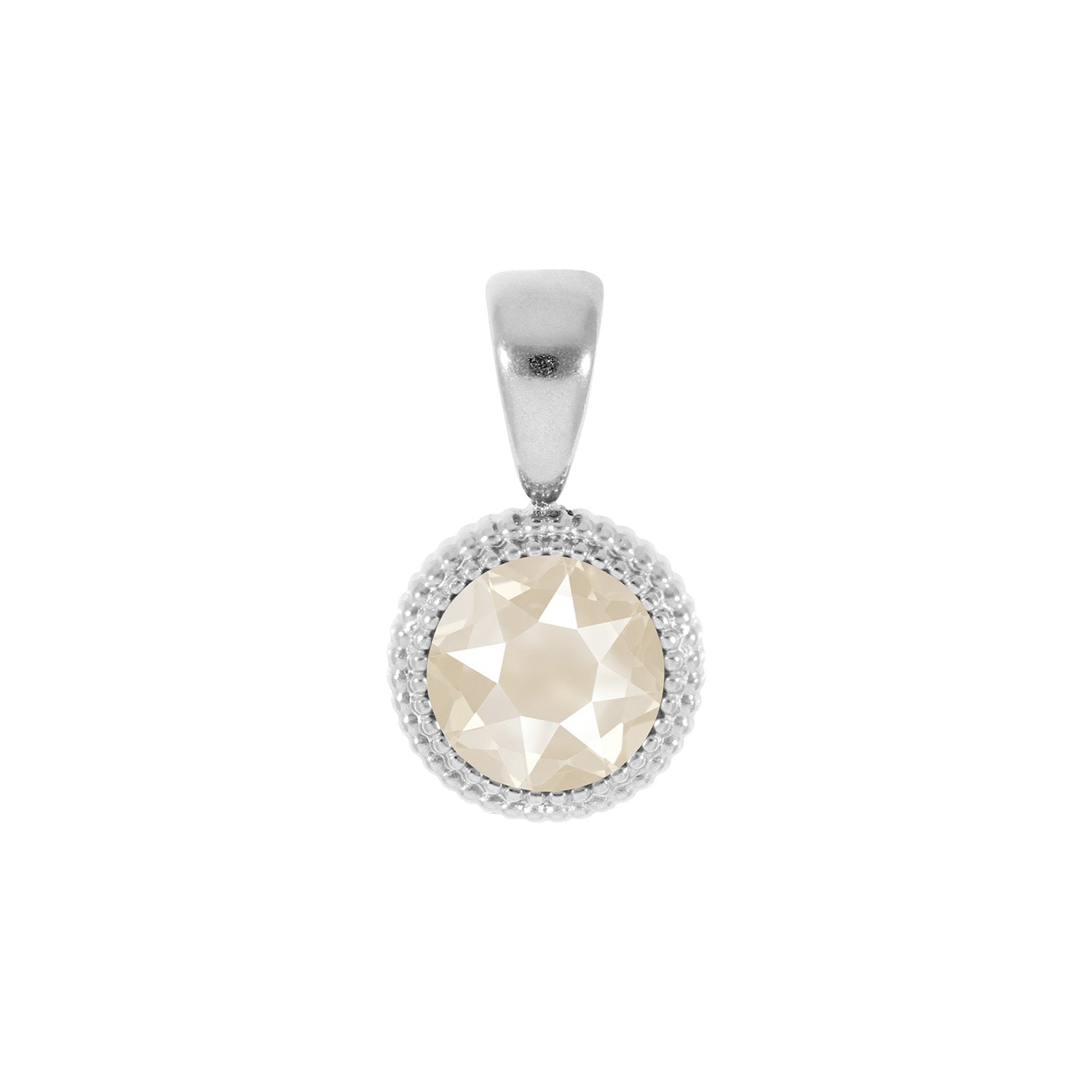 Fabero Flat Pendant 0.4" - Silver