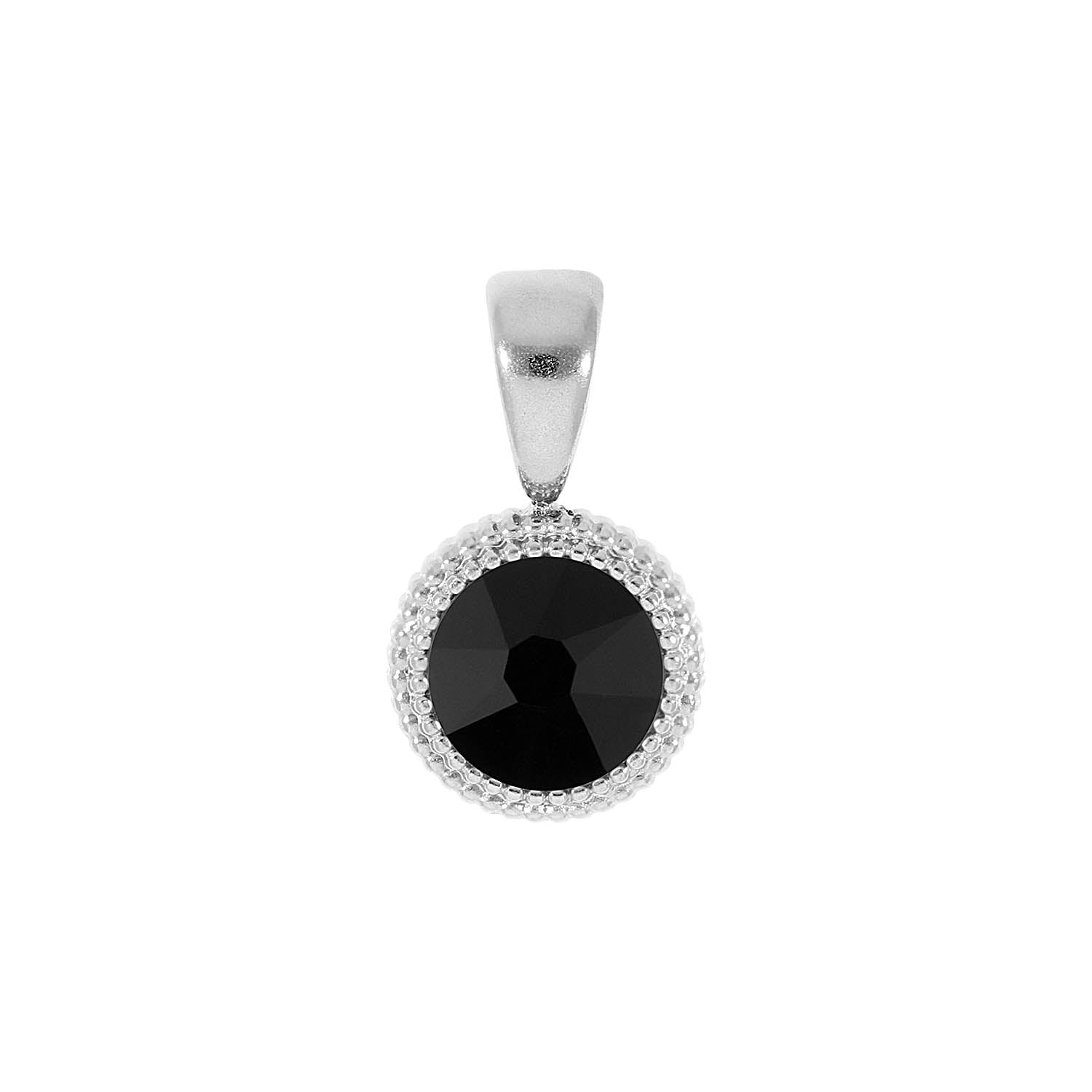 Fabero Flat Pendant 0.4" - Silver jet