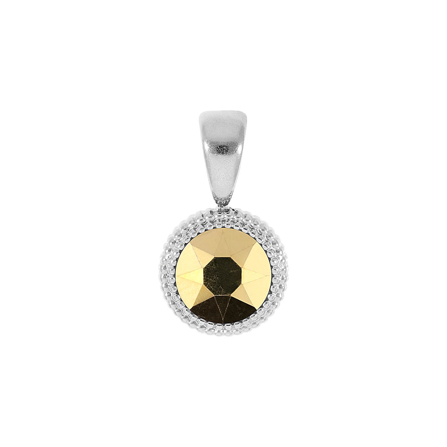 Fabero Flat Pendant 0.4" - Silver