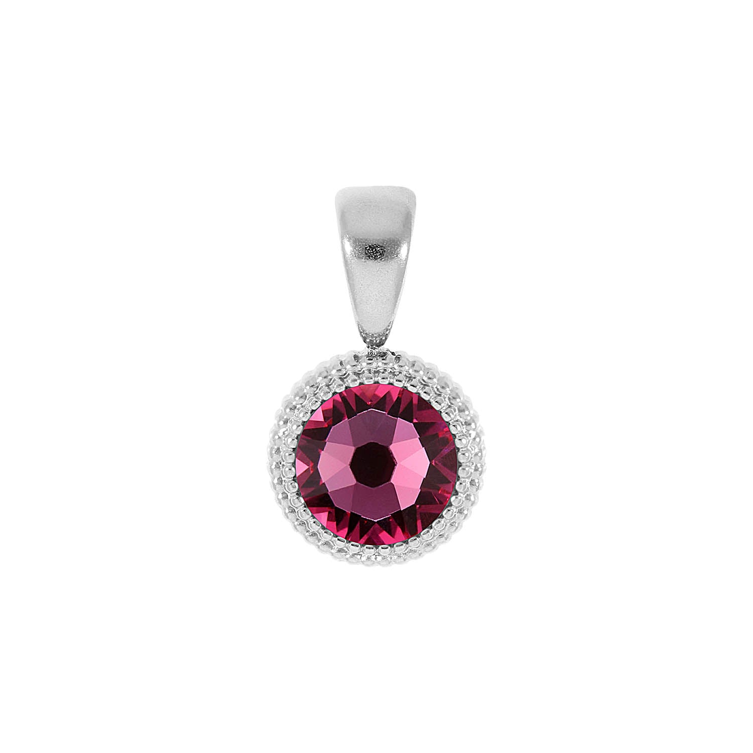 Fabero Flat Pendant 0.4" - Silver rose