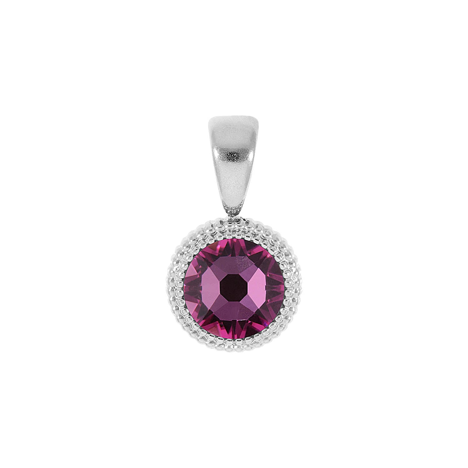 Fabero Flat Pendant 0.4" - Silver