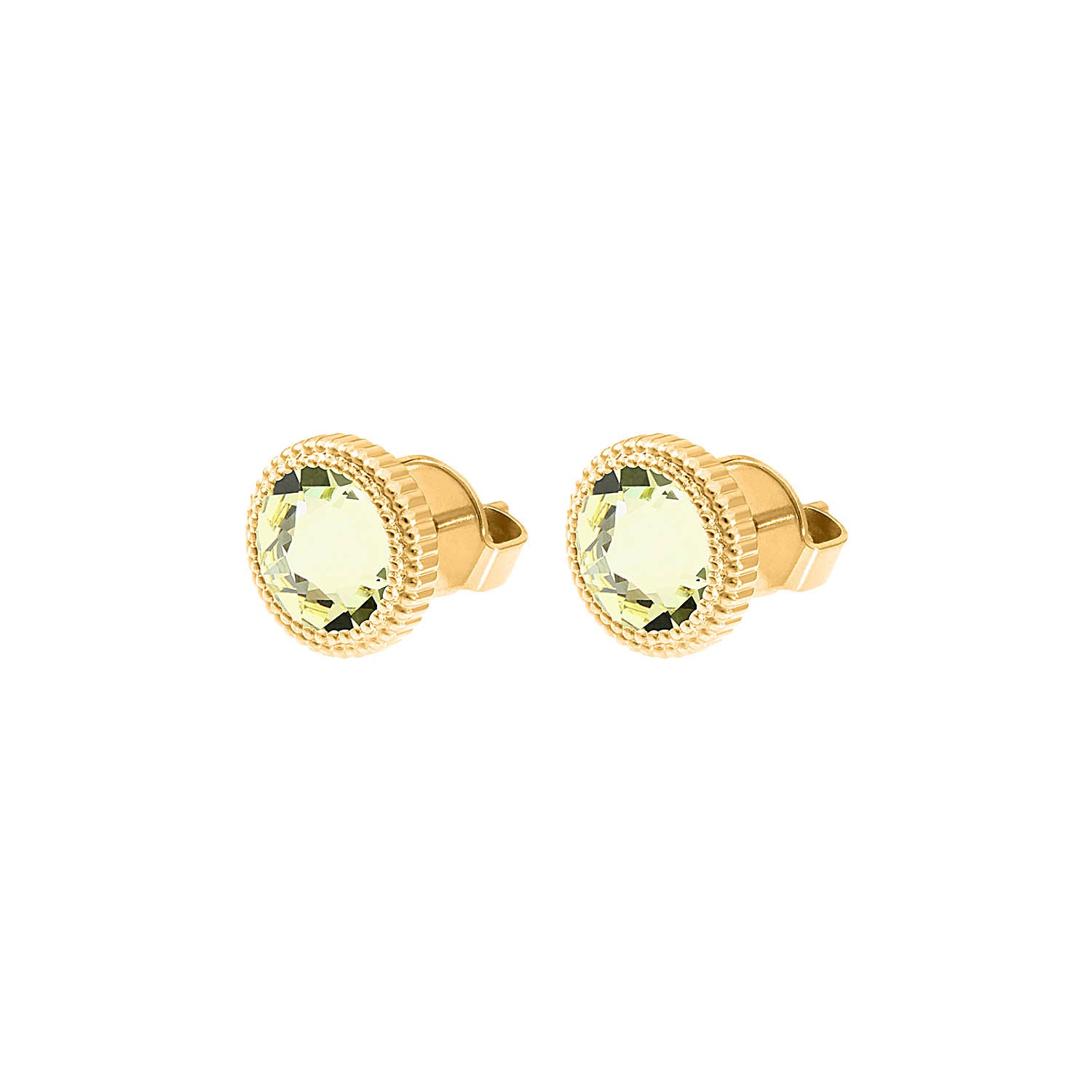 Fabero Flat Stud Earring 0.4" - Gold Jonquil