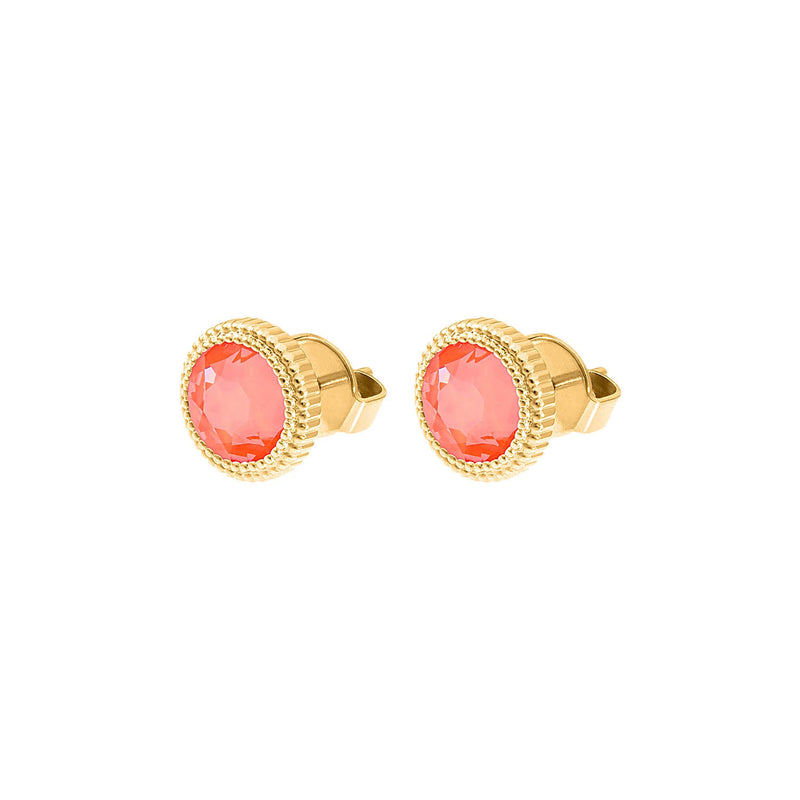 Fabero Flat Stud Earring 0.4" - Gold