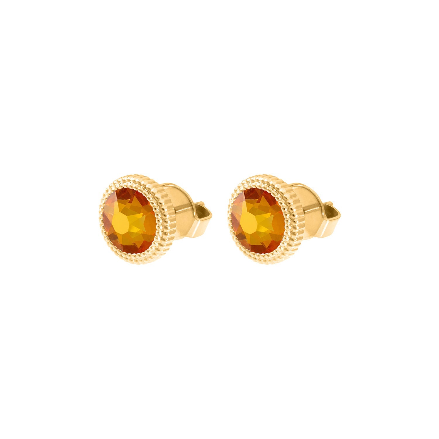 Fabero Flat Stud Earring 0.4" - Gold
