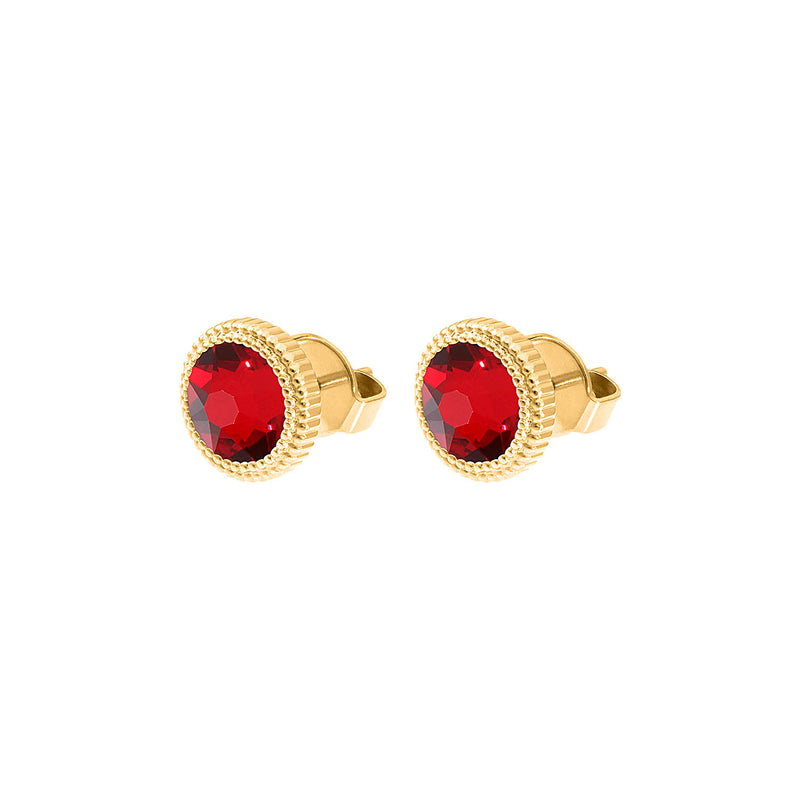 Fabero Flat Stud Earring 0.4" - Gold Siam