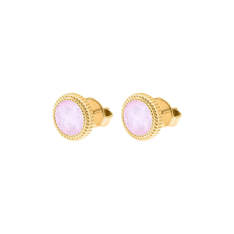 Fabero Flat Stud Earring 0.4" - Gold