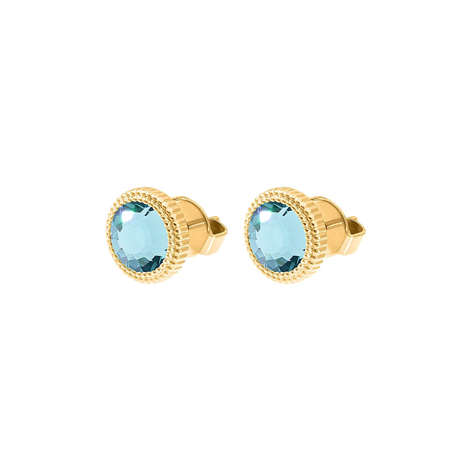 Fabero Flat Stud Earring 0.4" - Gold