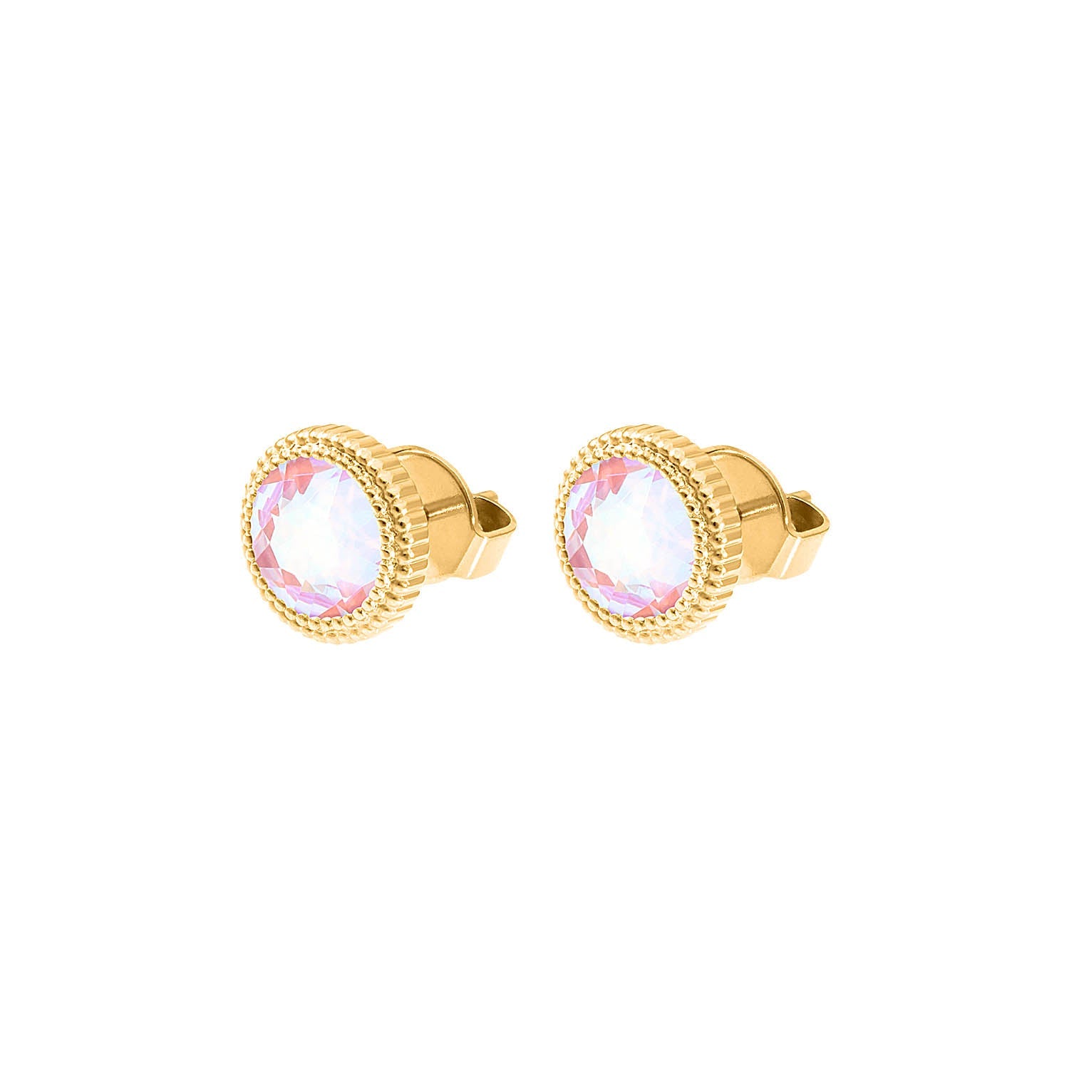 Fabero Flat Stud Earring 0.4" - Gold