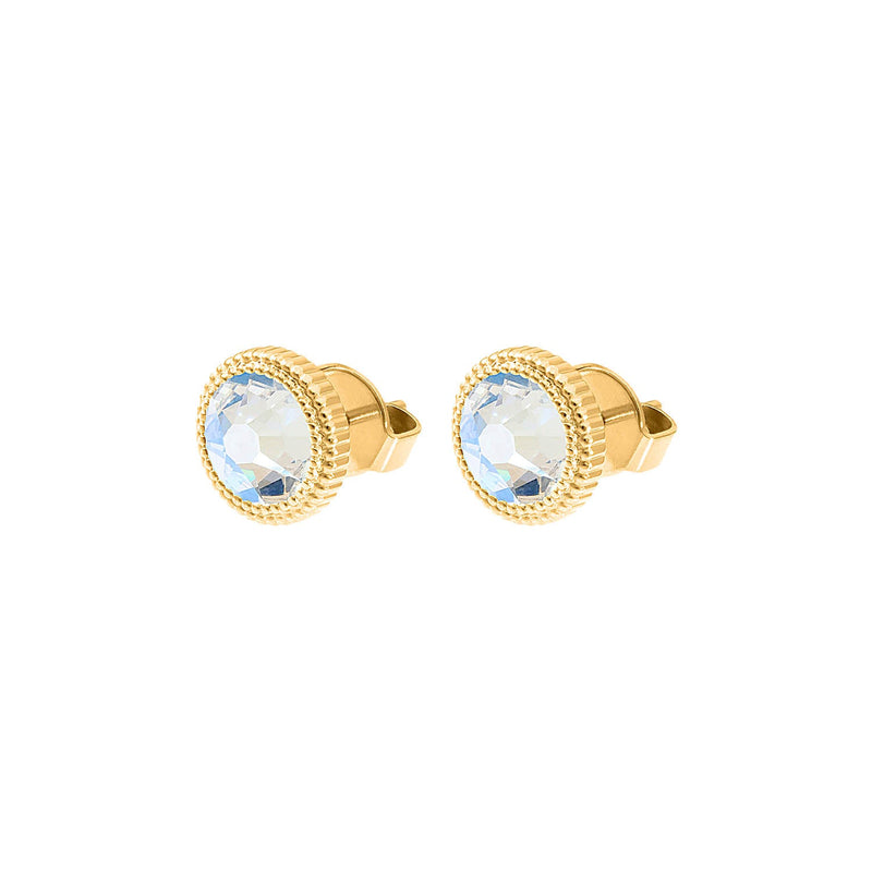 Fabero Flat Stud Earring 0.4" - Gold