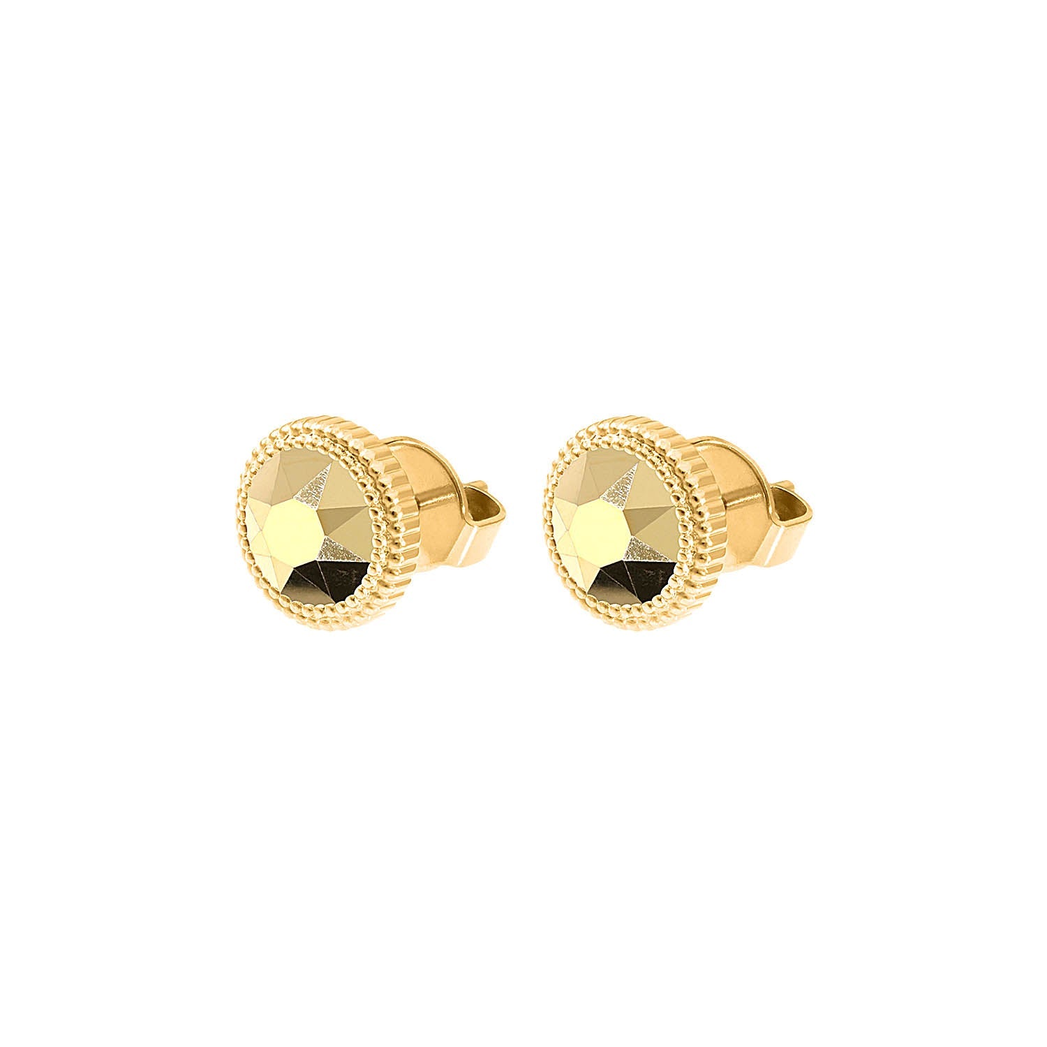 Fabero Flat Stud Earring 0.4" - Gold