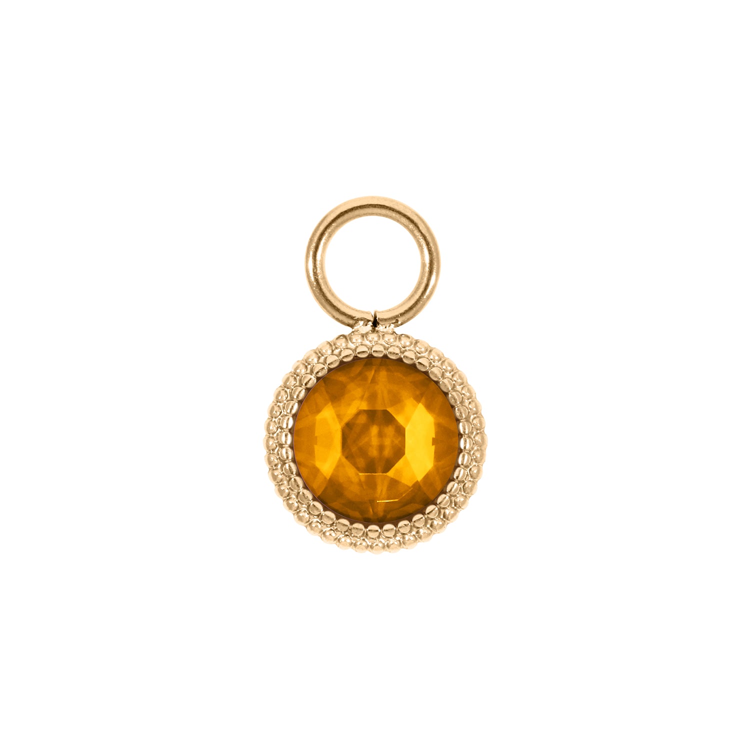 Fabero Flat Charm 0.4" - Gold Topaz