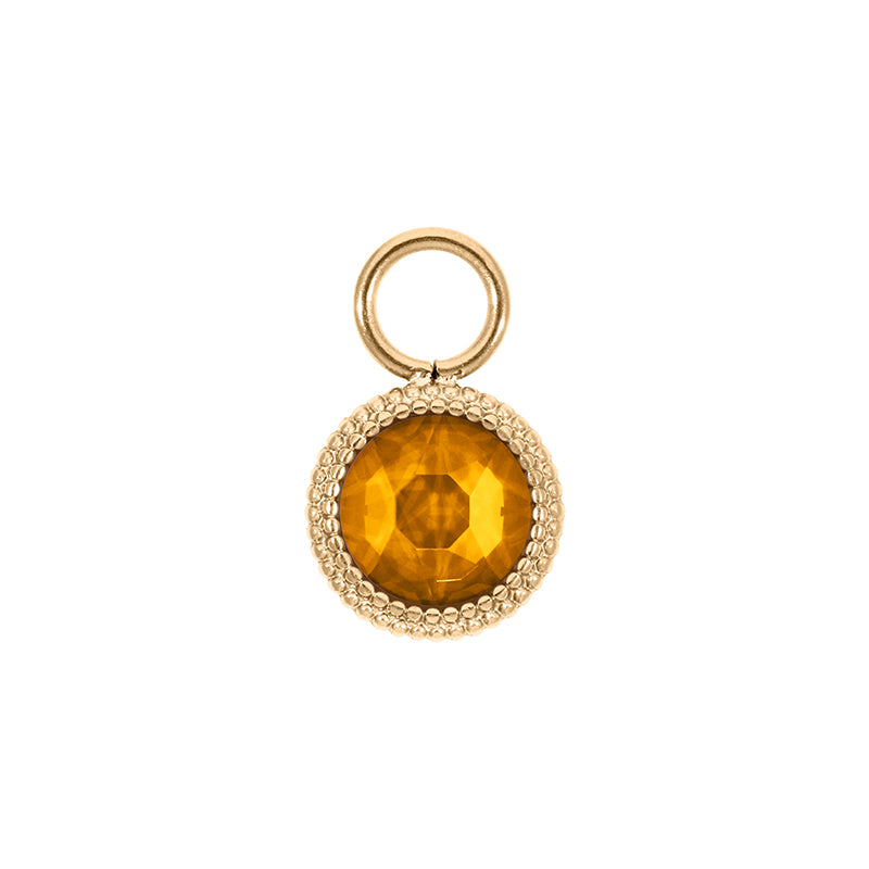 Fabero Flat Charm 0.4" - Gold Topaz