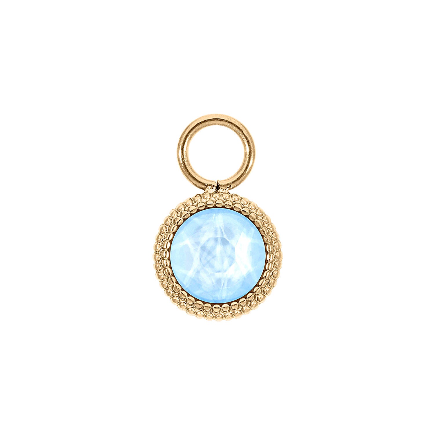Fabero Flat Charm 0.4" - Gold crystal sky ignite