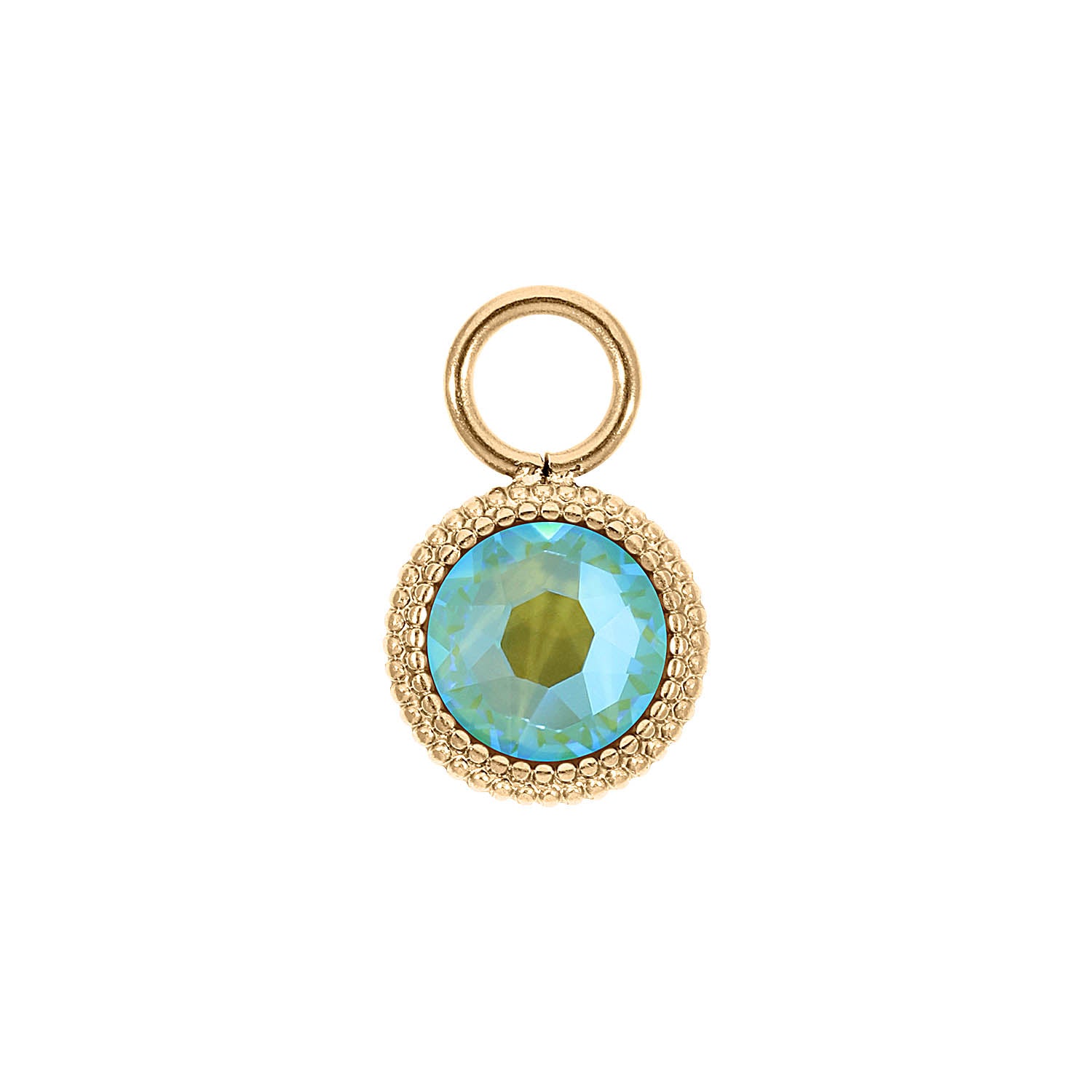 Fabero Flat Charm 0.4" - Gold silky sage delite
